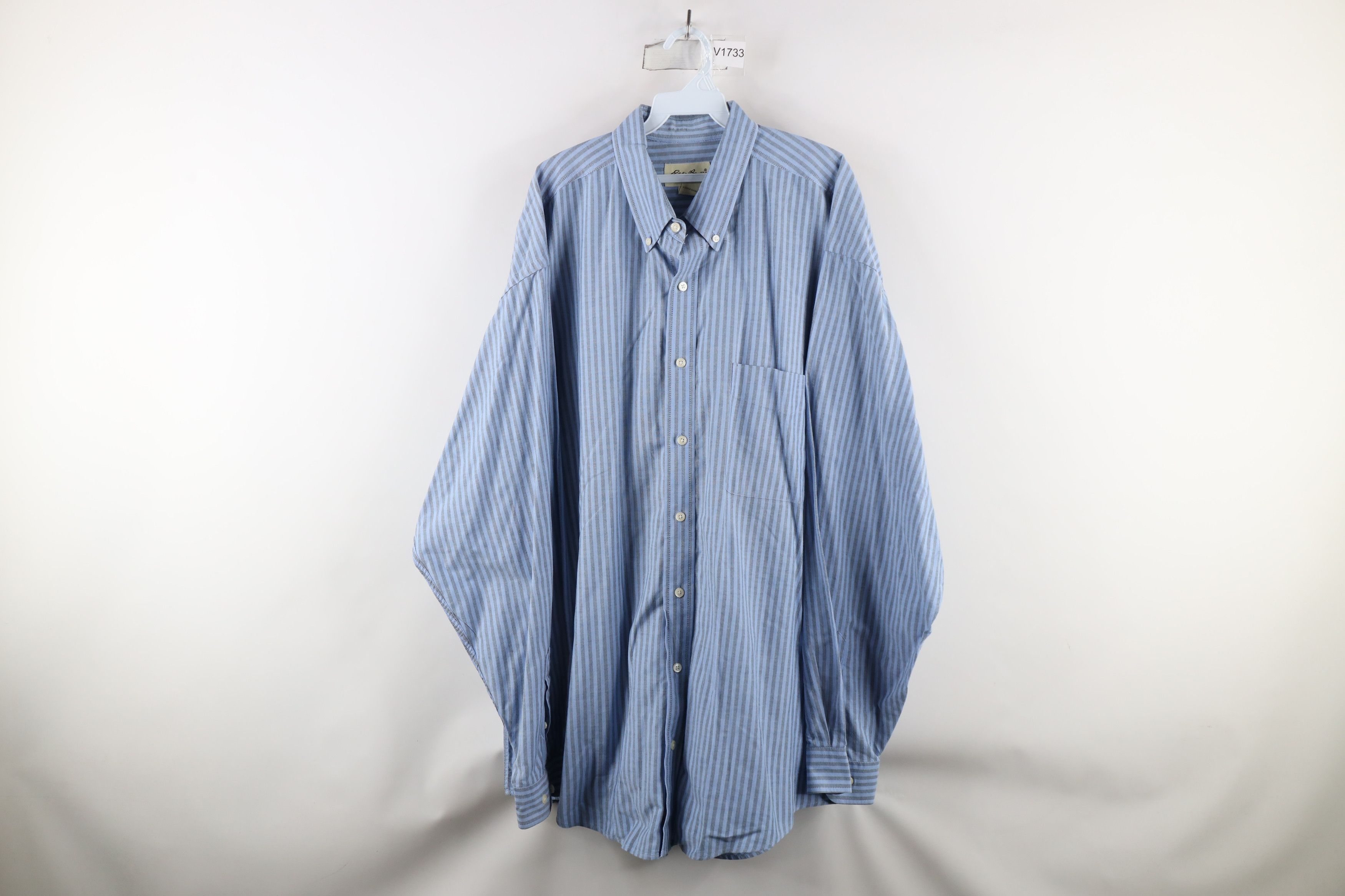 Eddie Bauer × Vintage Vintage 90s Eddie Bauer Collared Button Down Shirt Blue Size US XXL / EU 58 / 5 - 1 Thumbnail