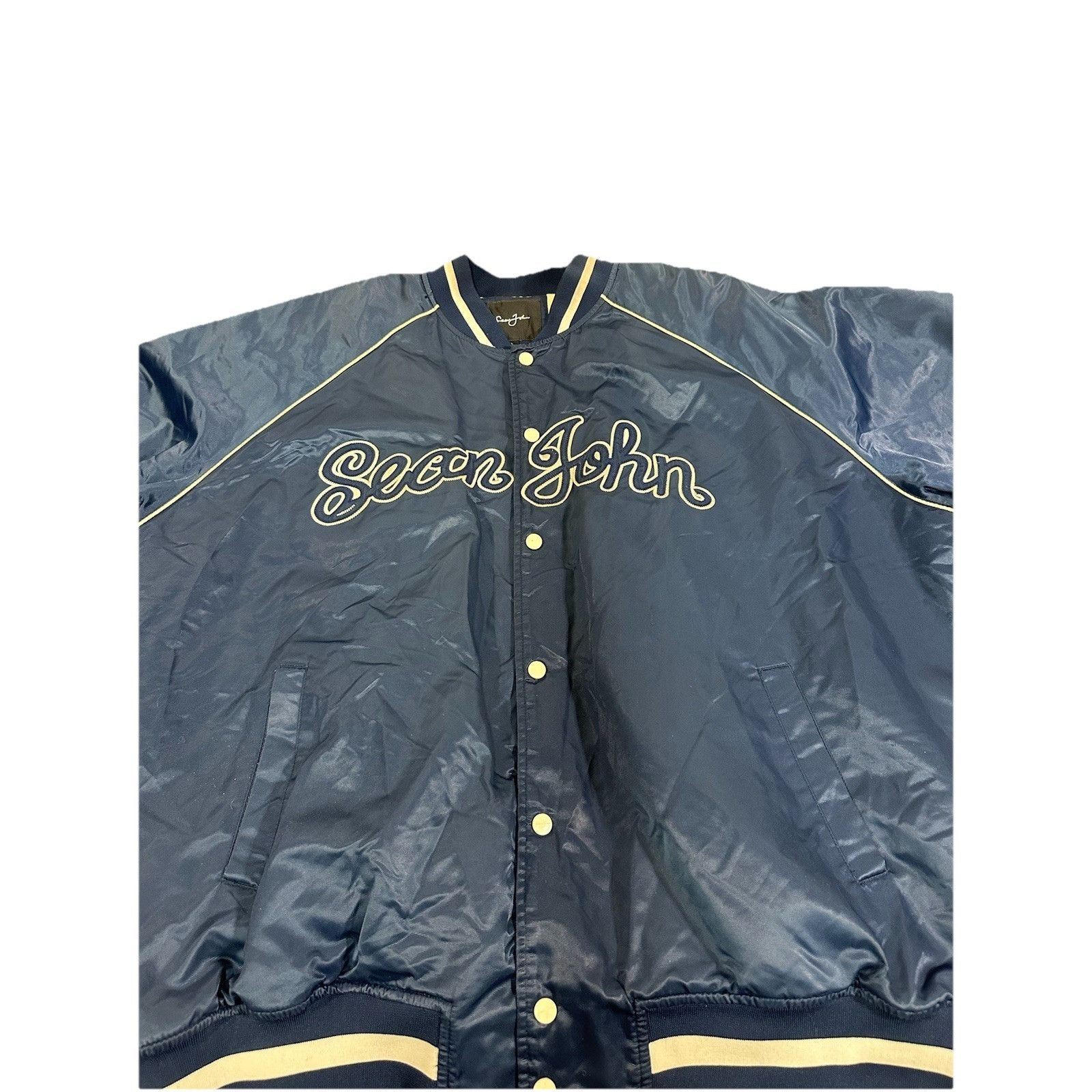Sean John Vintage Sean John Puffer Jacket Bomber Varsity Coat Y2K Hip Size US XXL / EU 58 / 5 - 2 Thumbnail