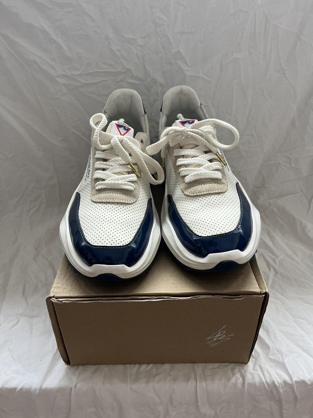 Casablanca Casablanca Atlantis Leather Vinyl « White/Blue »🚎 Size US 11.5 / EU 44-45 - 2 Thumbnail