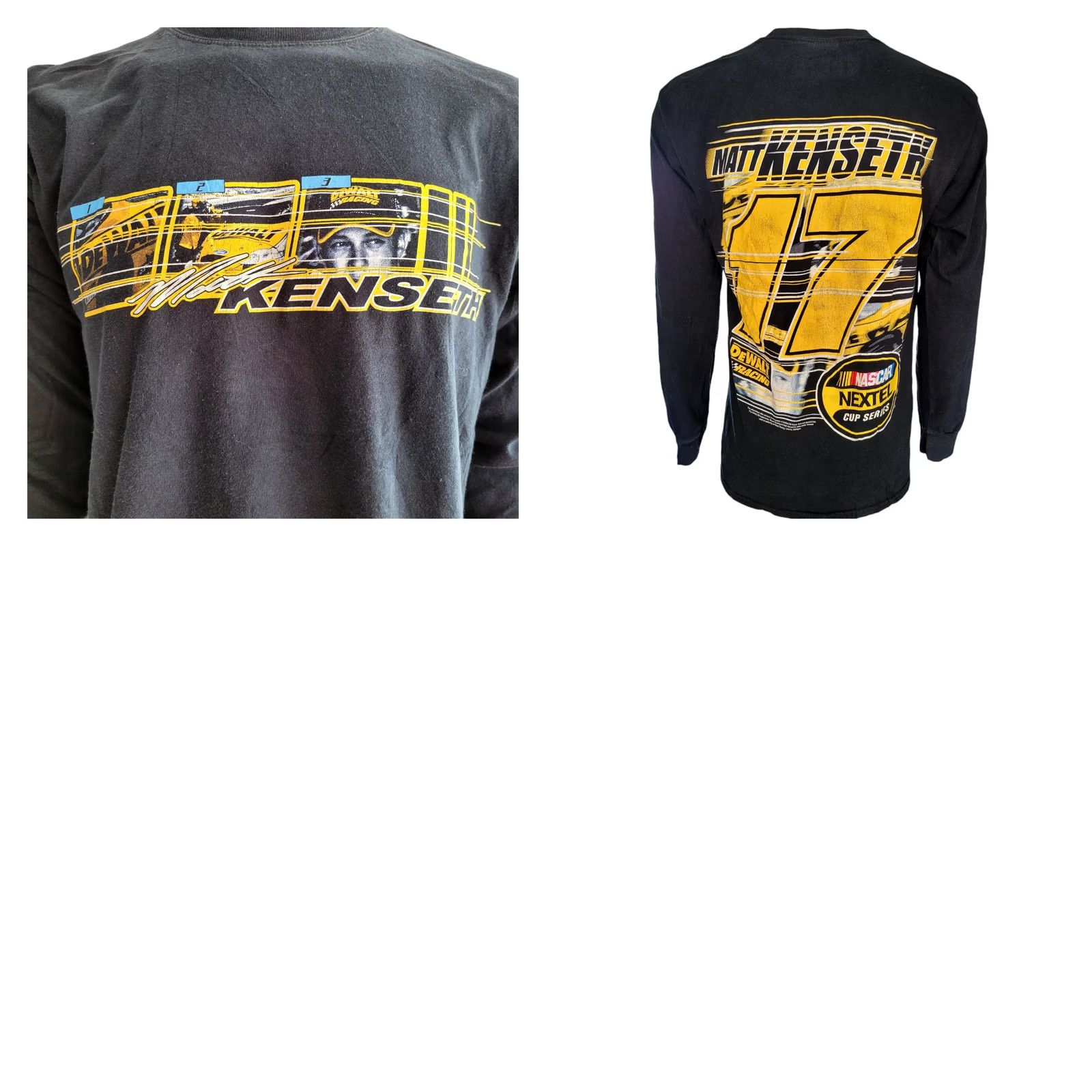 Gildan Matt Kenseth #17 NASCAR Long-Sleeve T-Shirt Gildan Large Black Racing Graphic Tee Size US L / EU 52-54 / 3 - 8 Thumbnail