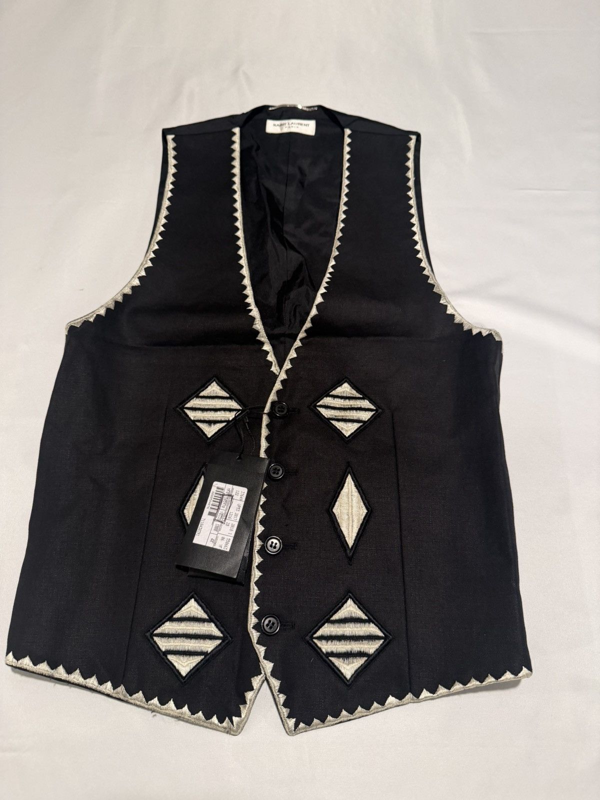 Saint Laurent Paris Saint Laurent men’s vest. 44/S. $2300 Size 34R - 1 Thumbnail