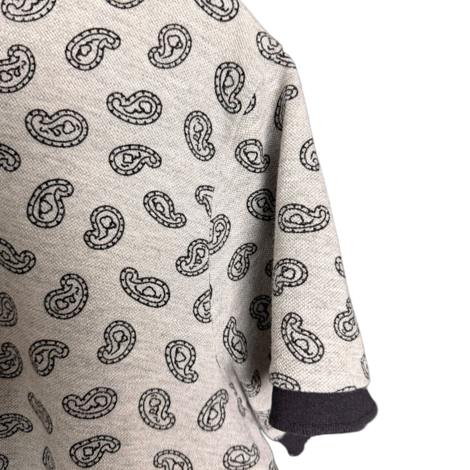 Marc by Marc Jacobs Marc by Marc Jacobs Paisley Gray Polo with Blue Trim Men's L Size US L / EU 52-54 / 3 - 5 Thumbnail