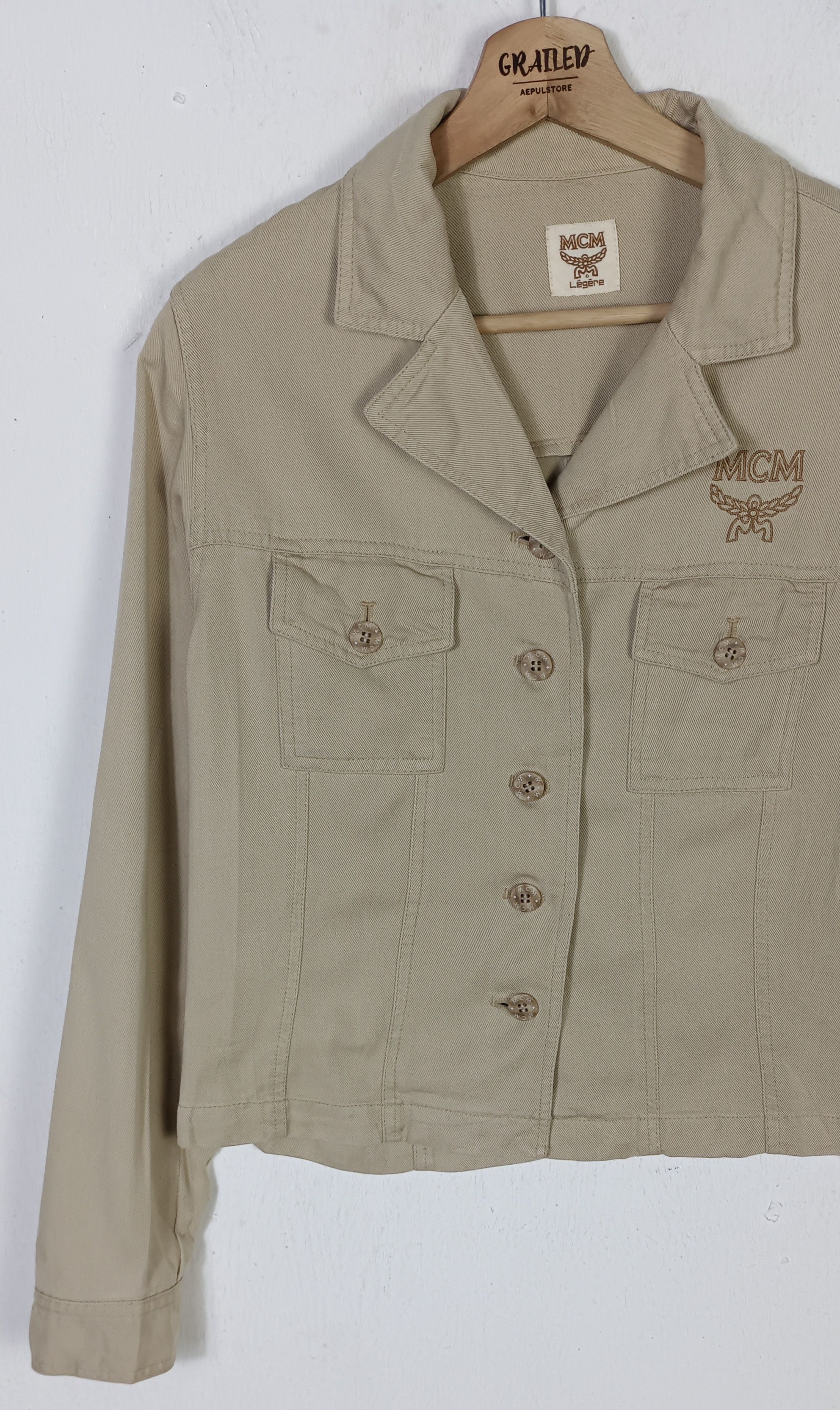 MCM MCM Legere Embroidered Logo Trucker Jacket Size M / US 6-8 / IT 42-44 - 4 Thumbnail