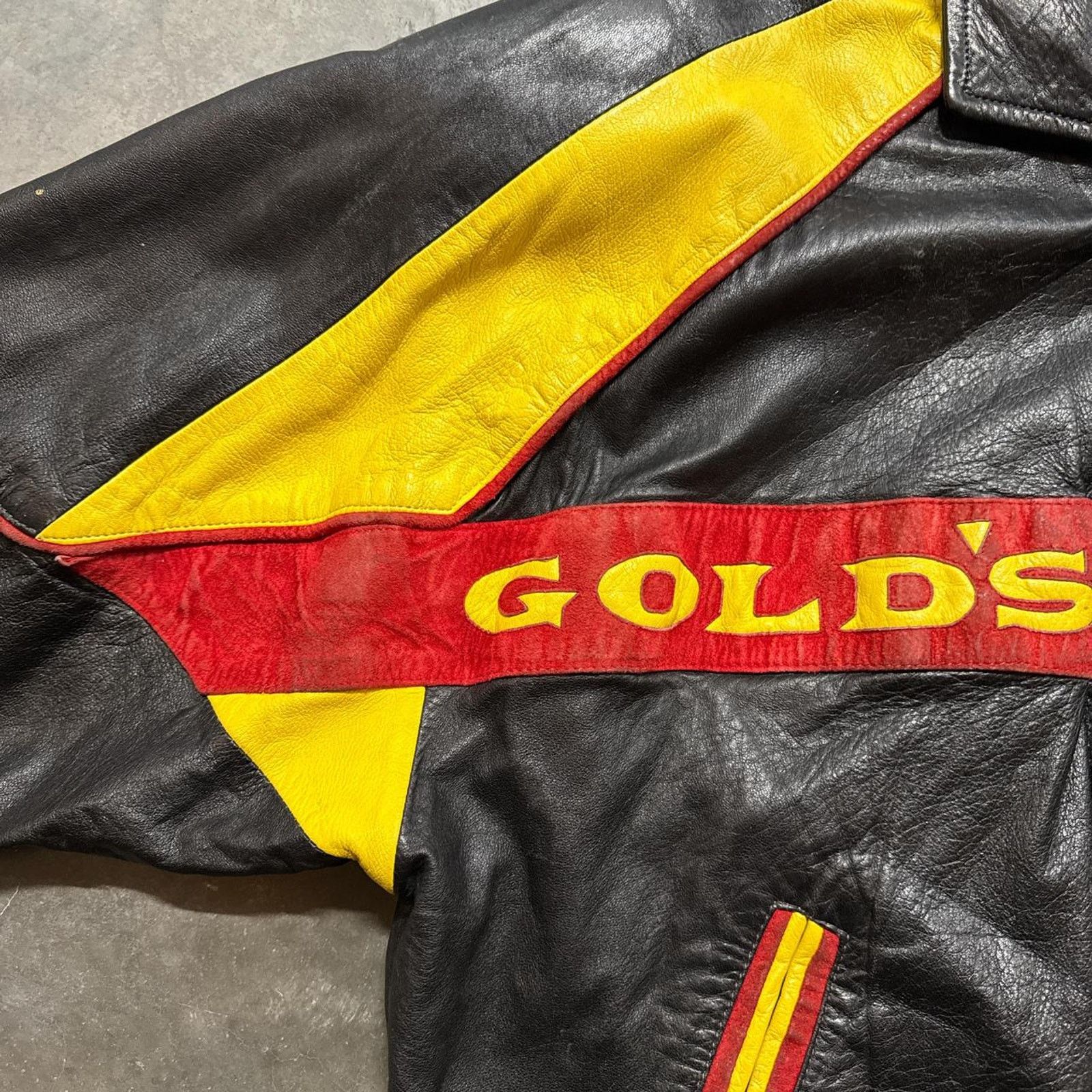 Vintage Vintage 90s Golds Gym Full Leather Jacket Size US L / EU 52-54 / 3 - 6 Thumbnail