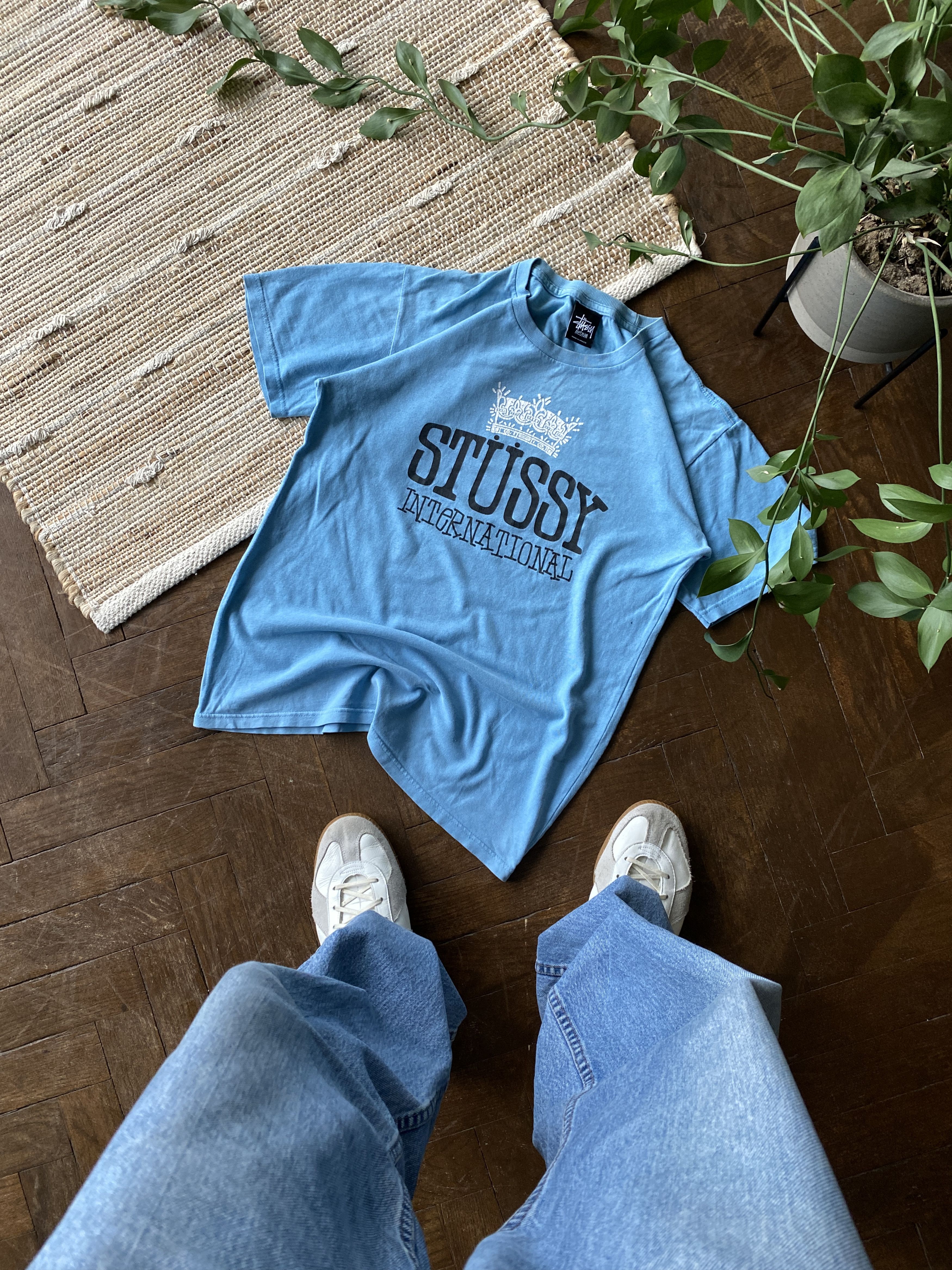 Vintage Stussy Multi Logo T Shirt Size L main image 0