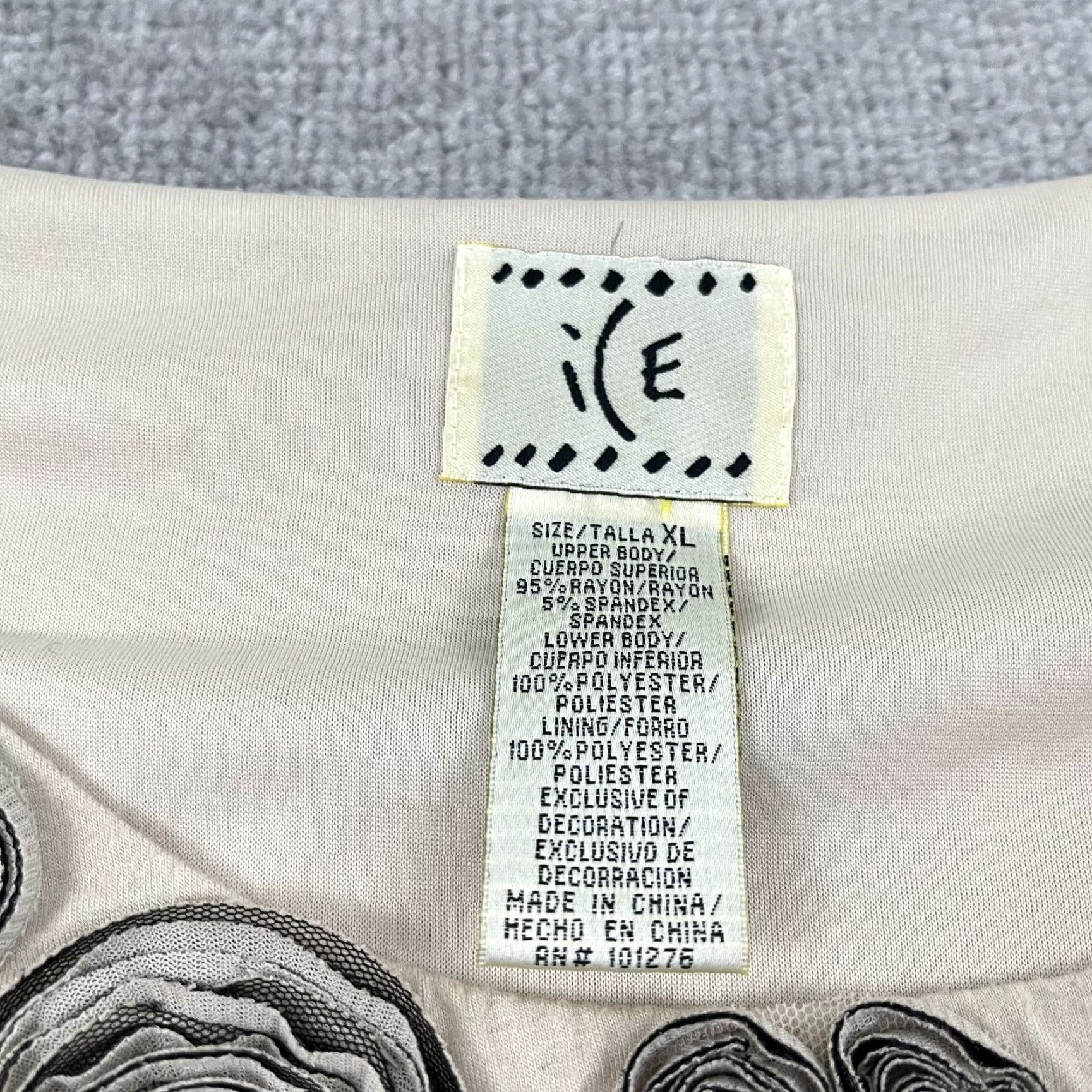 Vintage ICE Blouse Womens XL Beige Brown Sheer Chiffon Lined Boho Cottagecore Minimalist Size XL / US 12-14 / IT 48-50 - 2 Thumbnail