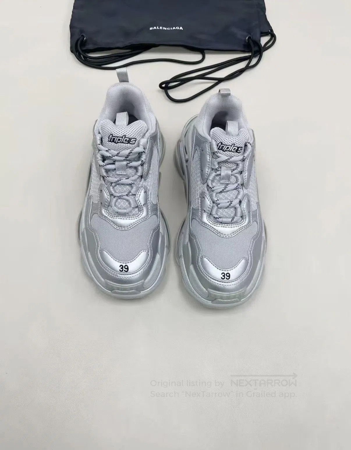 Balenciaga Gray Triple S Style Sneakers Size 9.5. Size US 9.5 / EU 42-43 - 1 Thumbnail