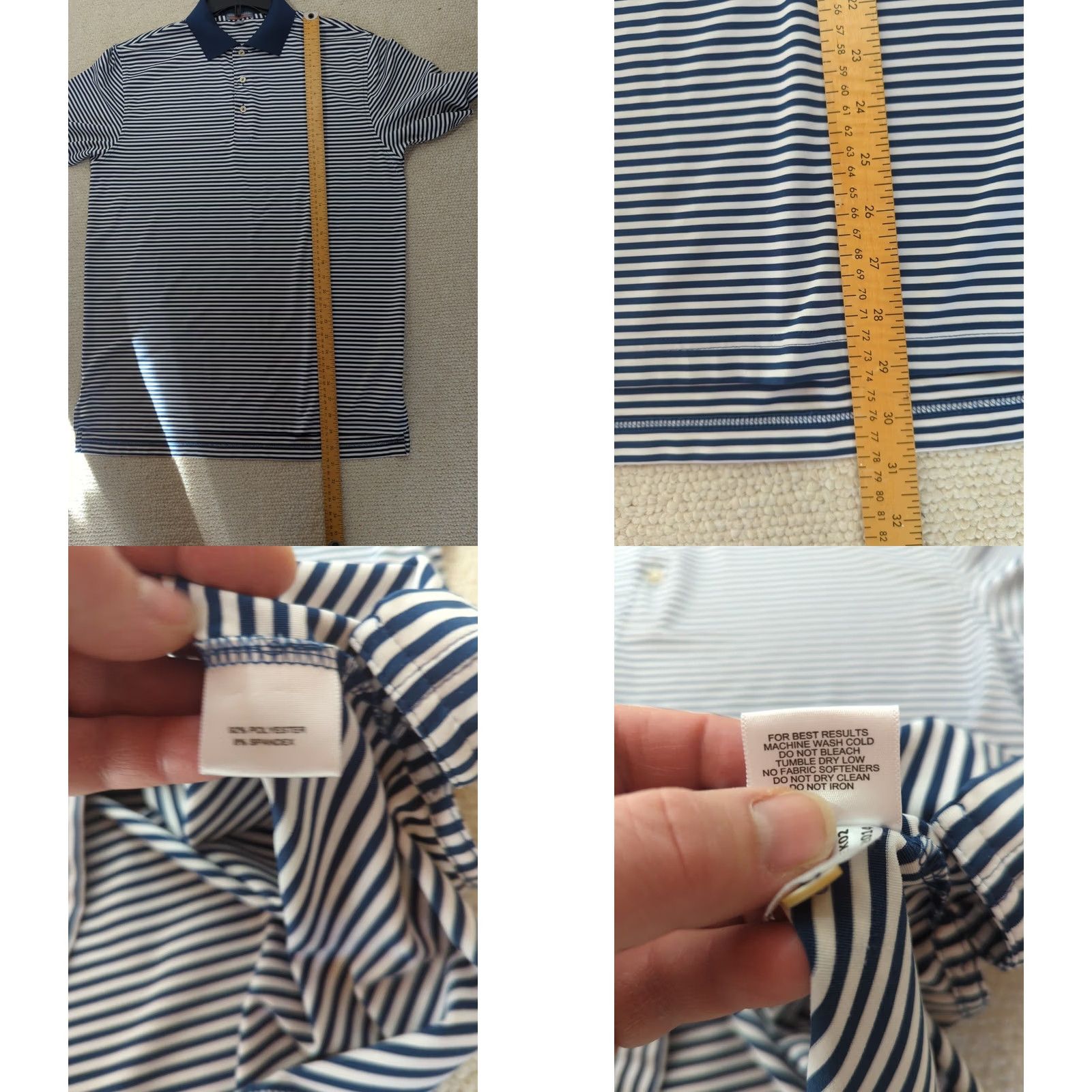 Peter Millar Peter Millar Shirt Mens Polo M White and Blue Striped Summer Comfort Golf Size US M / EU 48-50 / 2 - 8 Thumbnail