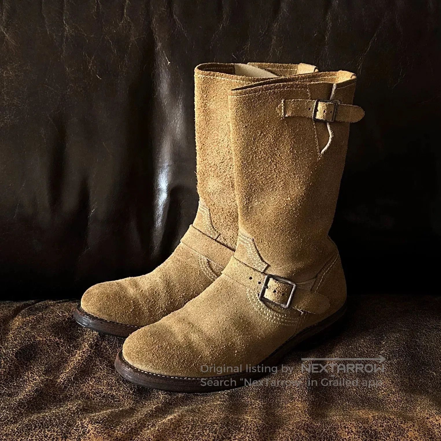 PHIGVEL MAKERS & Co. Phigvel Initial Suede Engineer Boots 7.5. Size US 7.5 / EU 40-41 - 4 Thumbnail