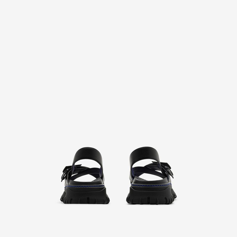 Burberry o1w1db10226 Leather Pebble Sandals In Black Size US 5 / EU 37 - 4 Thumbnail