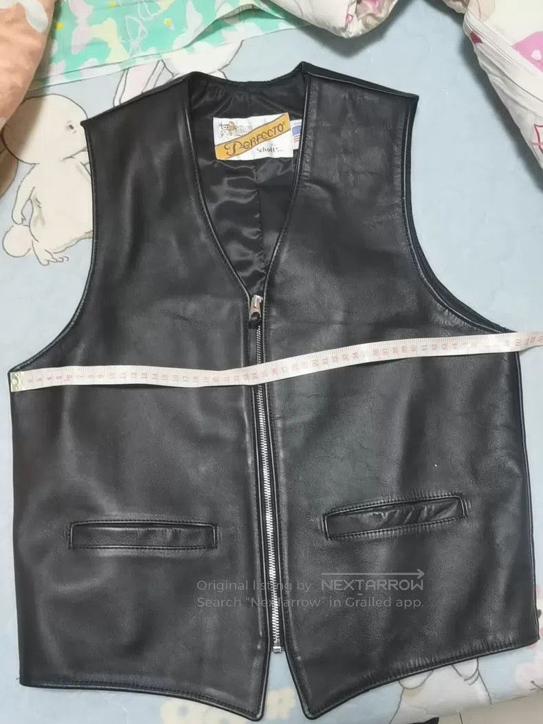 Schott Schott Castrated cowhide locomotive vest Size US M / EU 48-50 / 2 - 4 Thumbnail