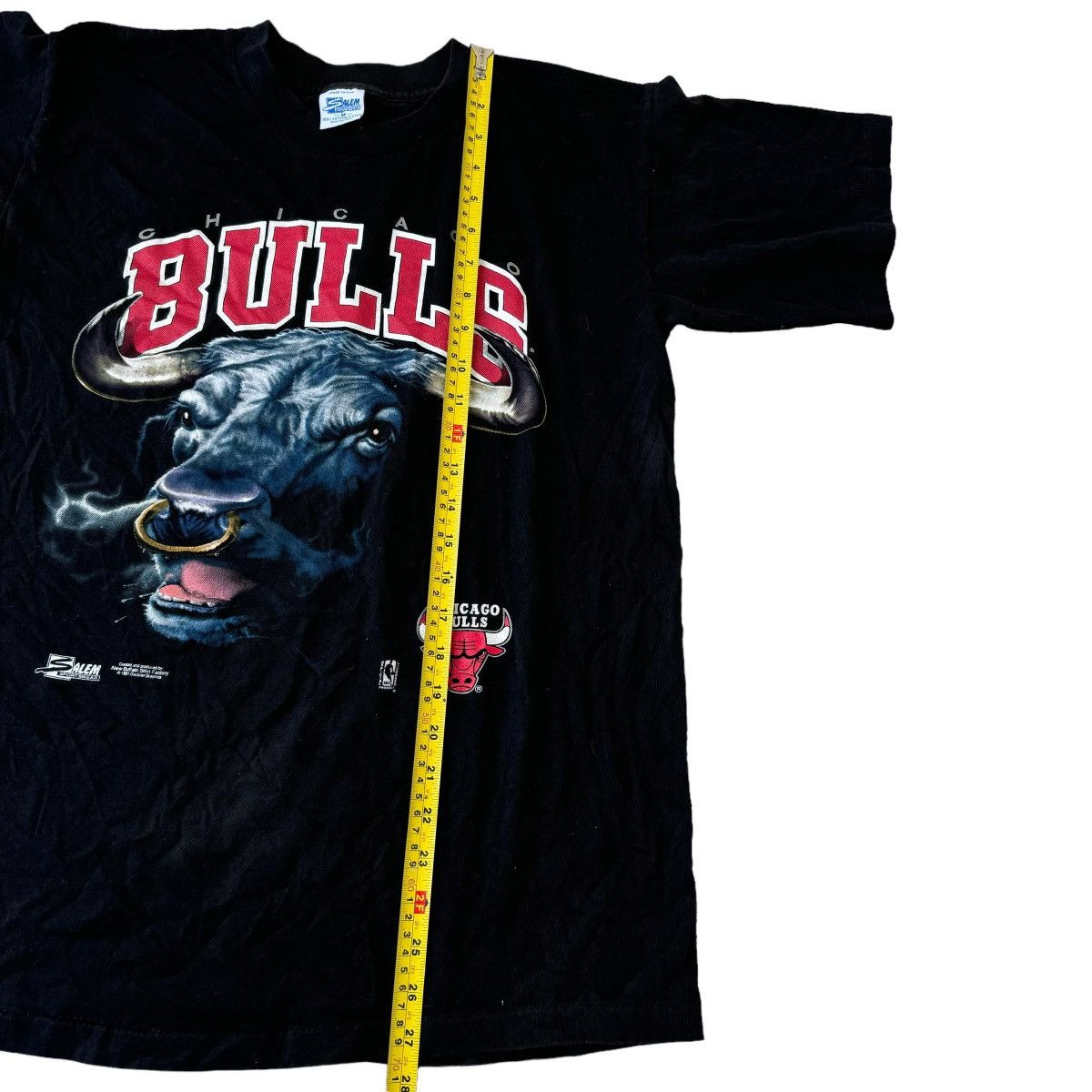 NBA × Salem Sportswear × Vintage RARE 1991 USA MADE SALEM CHICAGO BULLS GRAPHIC TEE SHIRT Size US M / EU 48-50 / 2 - 7 Thumbnail