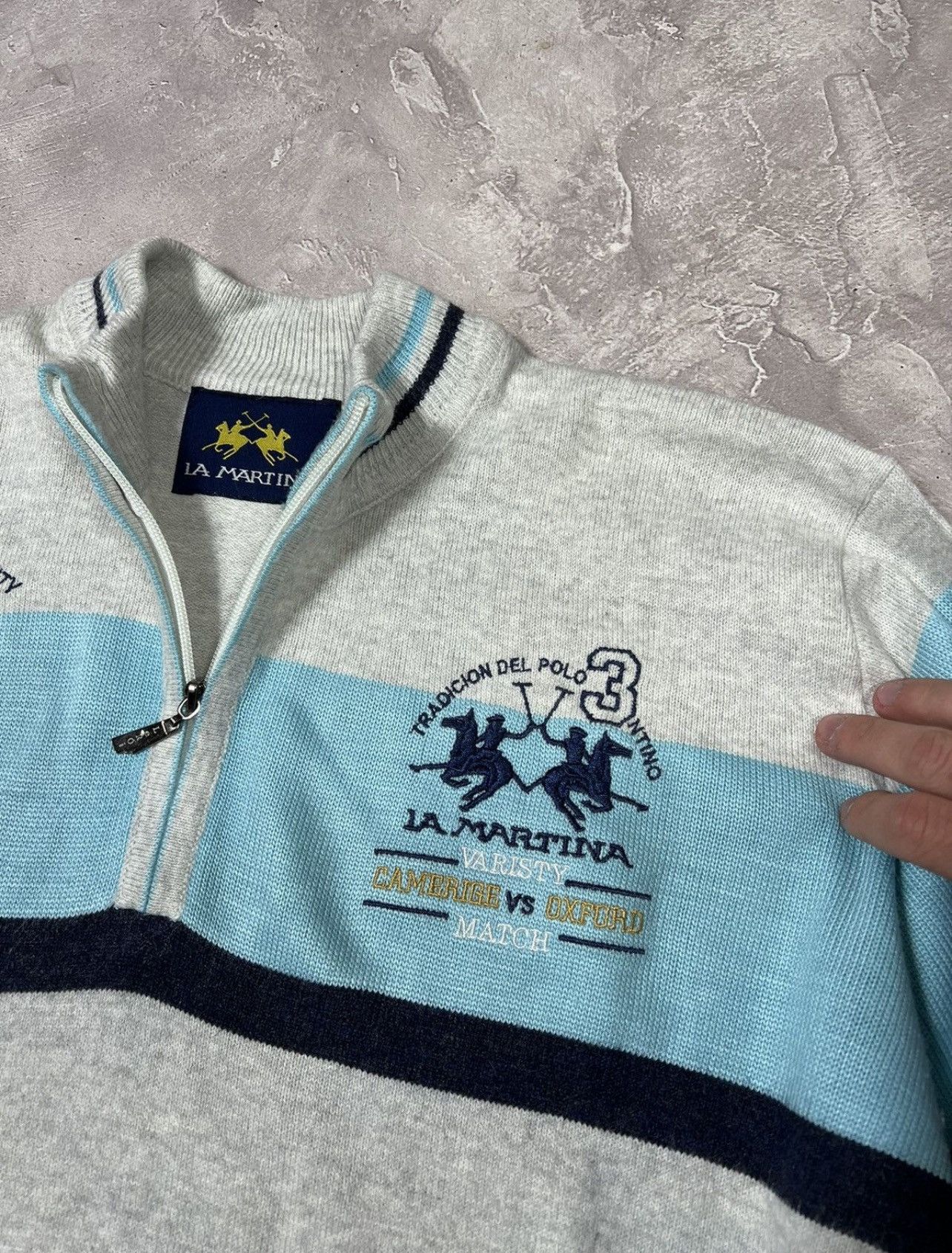 Japanese Brand × Vintage Vintage La Martina Polo Ralph Style Y2k Wool sweater Size US L / EU 52-54 / 3 - 4 Thumbnail