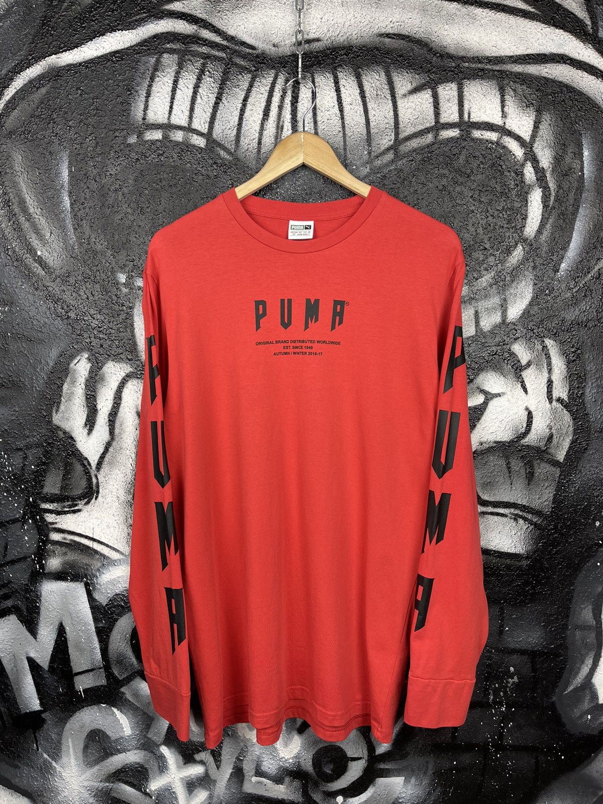 Puma Puma Red Cotton Long Sleeve T-Shirt Men’s Size Small Size US S / EU 44-46 / 1 - 2 Thumbnail