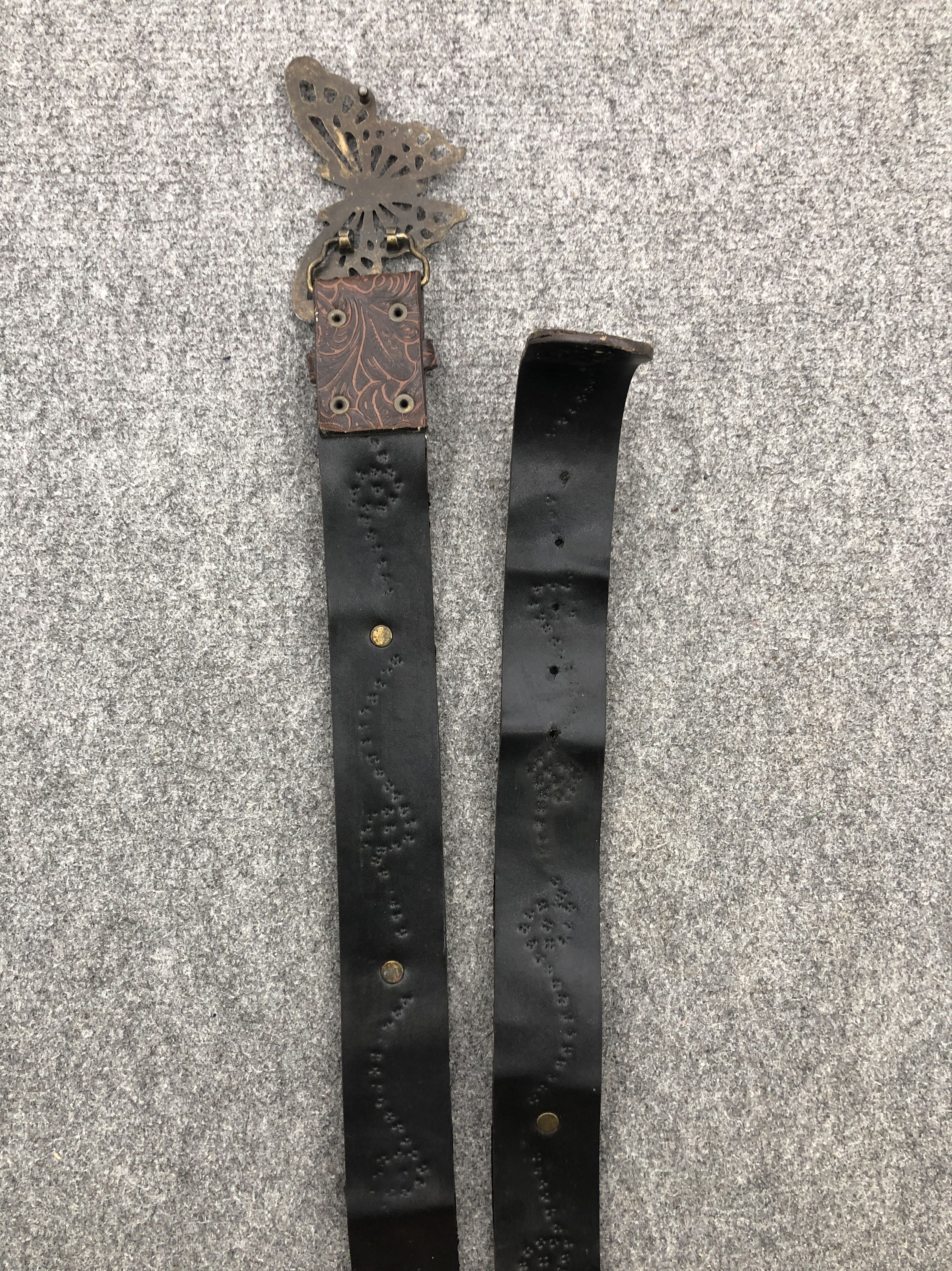 Japanese Brand Vintage Japanese Brand Butterfly Head Buckle Belt B0012 Size ONE SIZE - 8 Thumbnail
