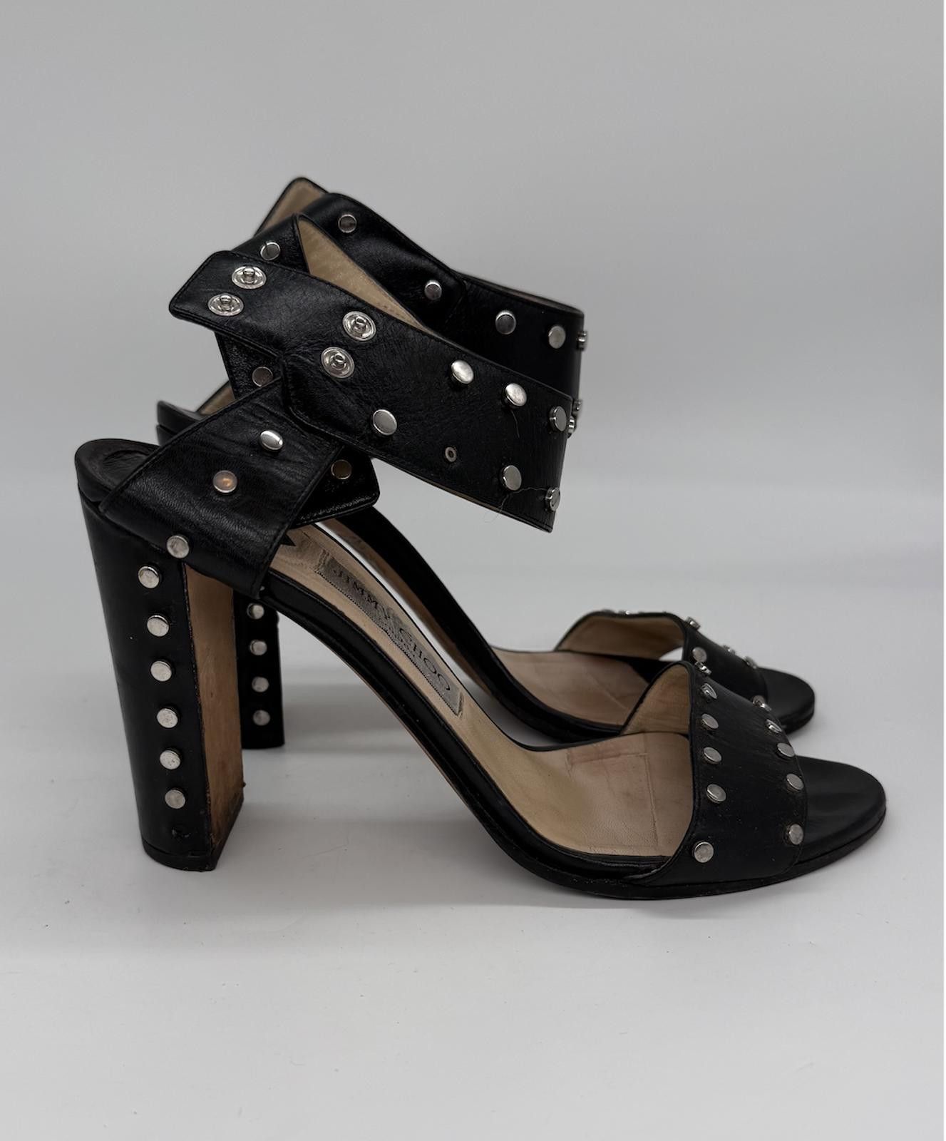 Jimmy Choo Jimmy Choo London Studded Heeled Sandals – EU 40.5 / US 9 Size US 9 / IT 39 - 4 Thumbnail