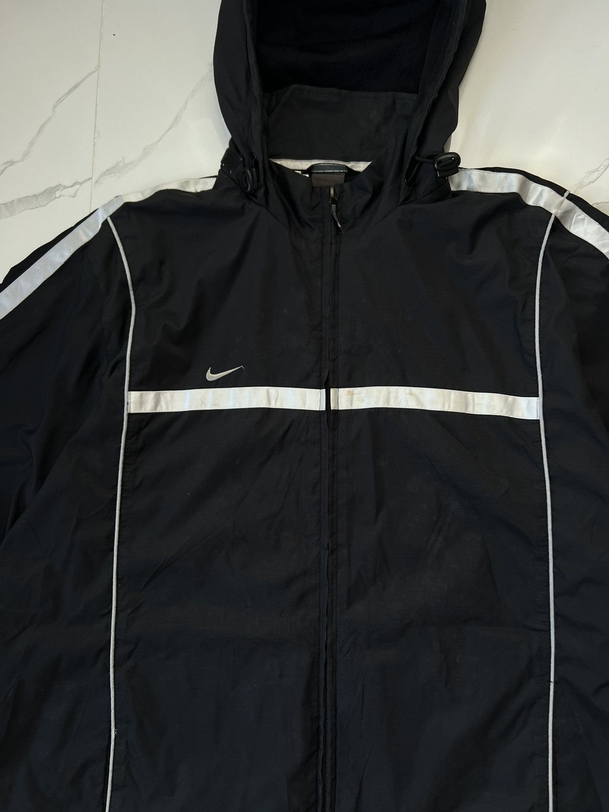 Nike × Vintage 90's NIKE TEAM RETRO GORPCORE HOODED Y2K JACKET RARE SWOOSH Size US XL / EU 56 / 4 - 3 Thumbnail
