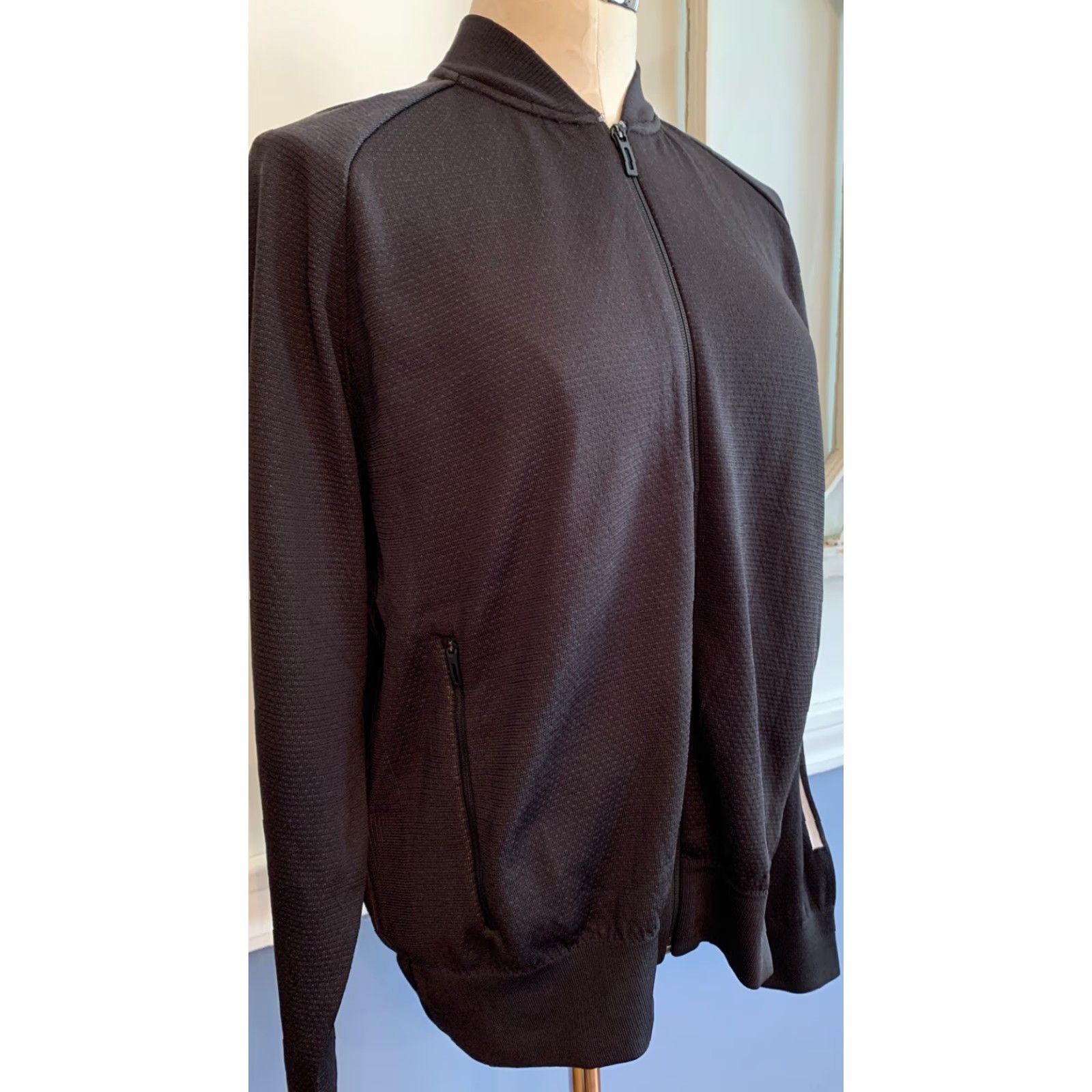 Adidas VINTAGE: Large Adidas Women's Black Bomber Jacket Knit Full Zip New NWT Track Jacket CF03 Size L / US 10 / IT 46 - 6 Thumbnail