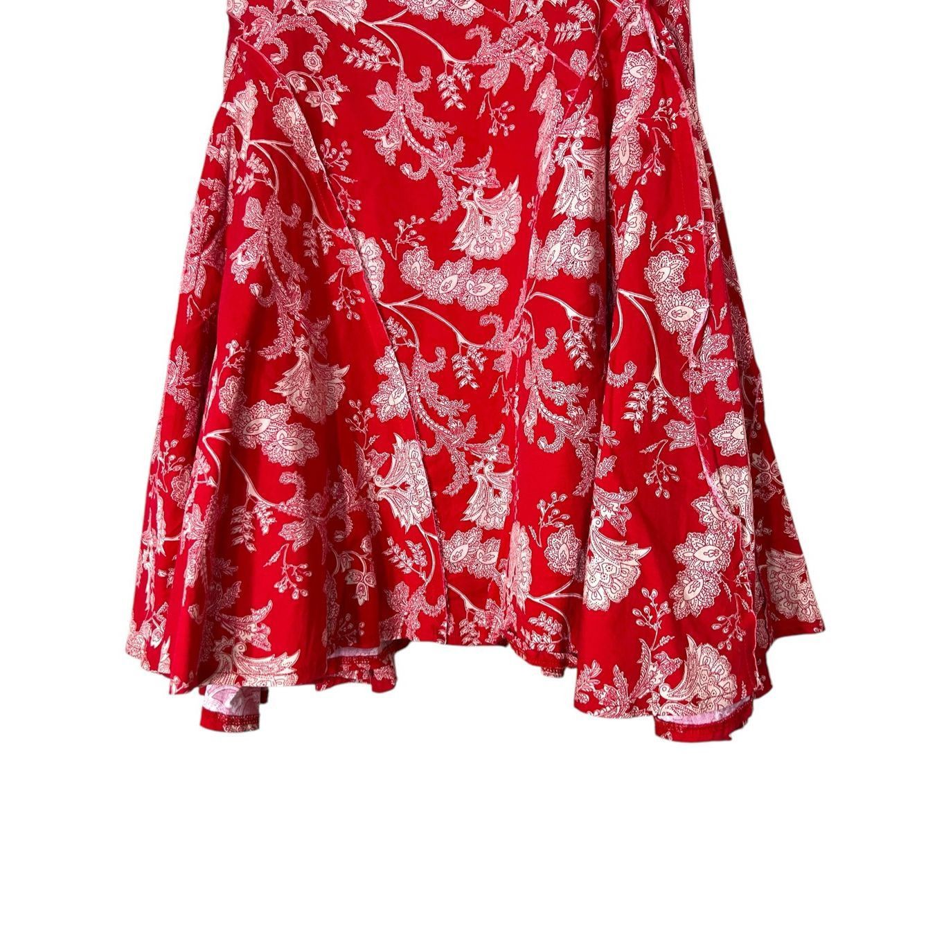 Forever 21 Forever 21 Y2K Red Floral Print Knee Length Skirt Size Small Size 29" - 3 Thumbnail