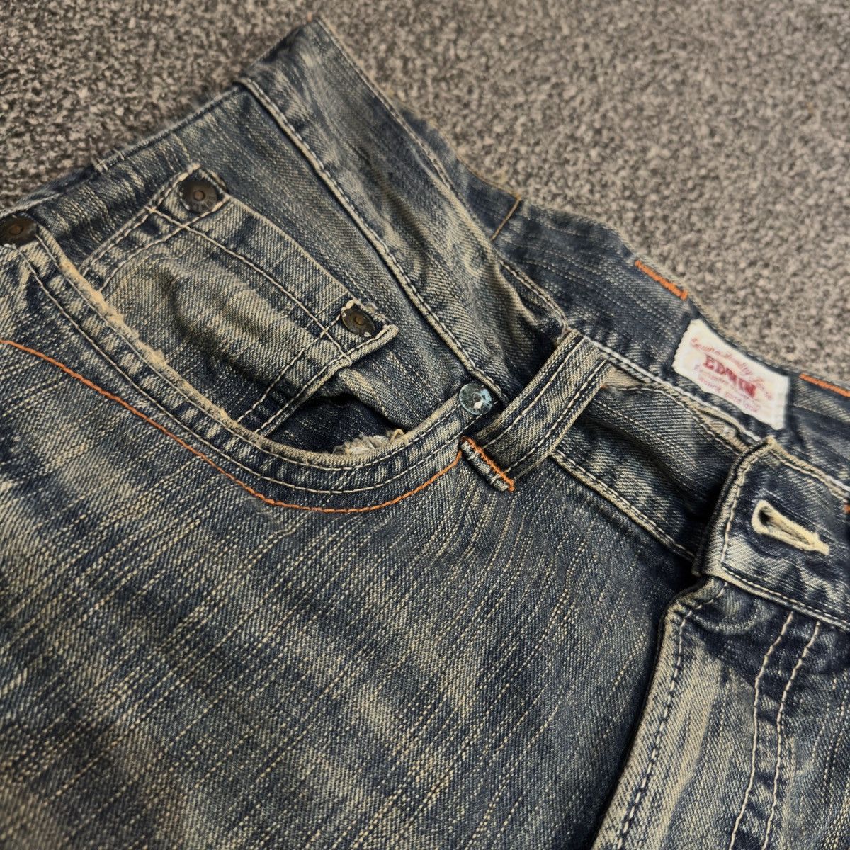 If Six Was Nine 🔥🇯🇵 Japanese 90s Edwin XV Rusty Clawmark Denim Size US 34 / EU 50 - 11 Thumbnail