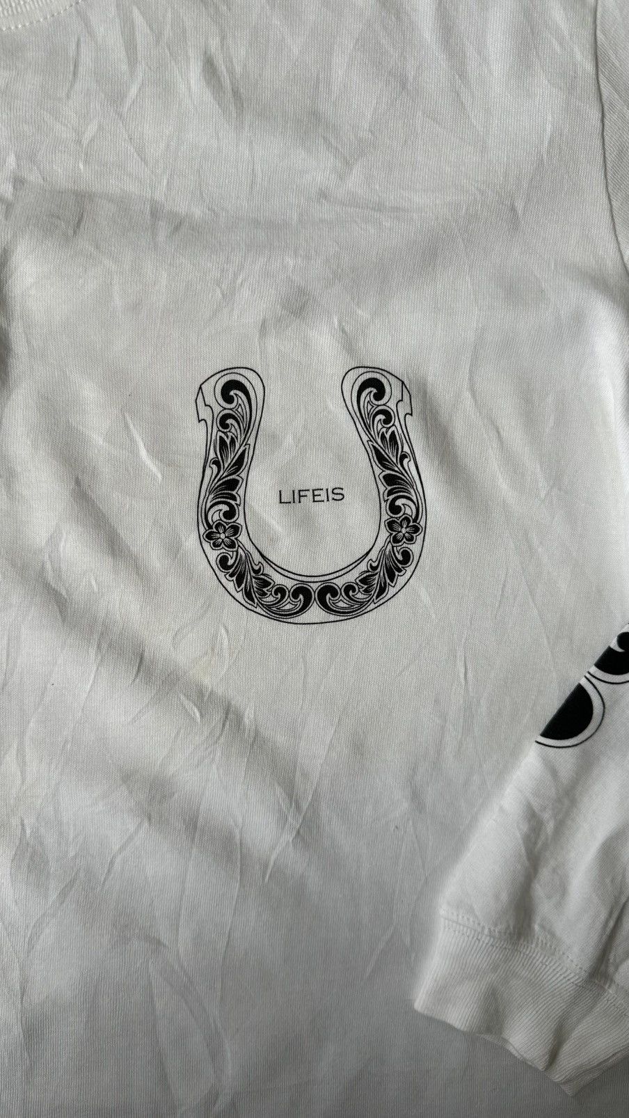 Japanese Brand VINTAGE LIFEI ES CHROME HEART ART LS TEE Size US M / EU 48-50 / 2 - 3 Thumbnail