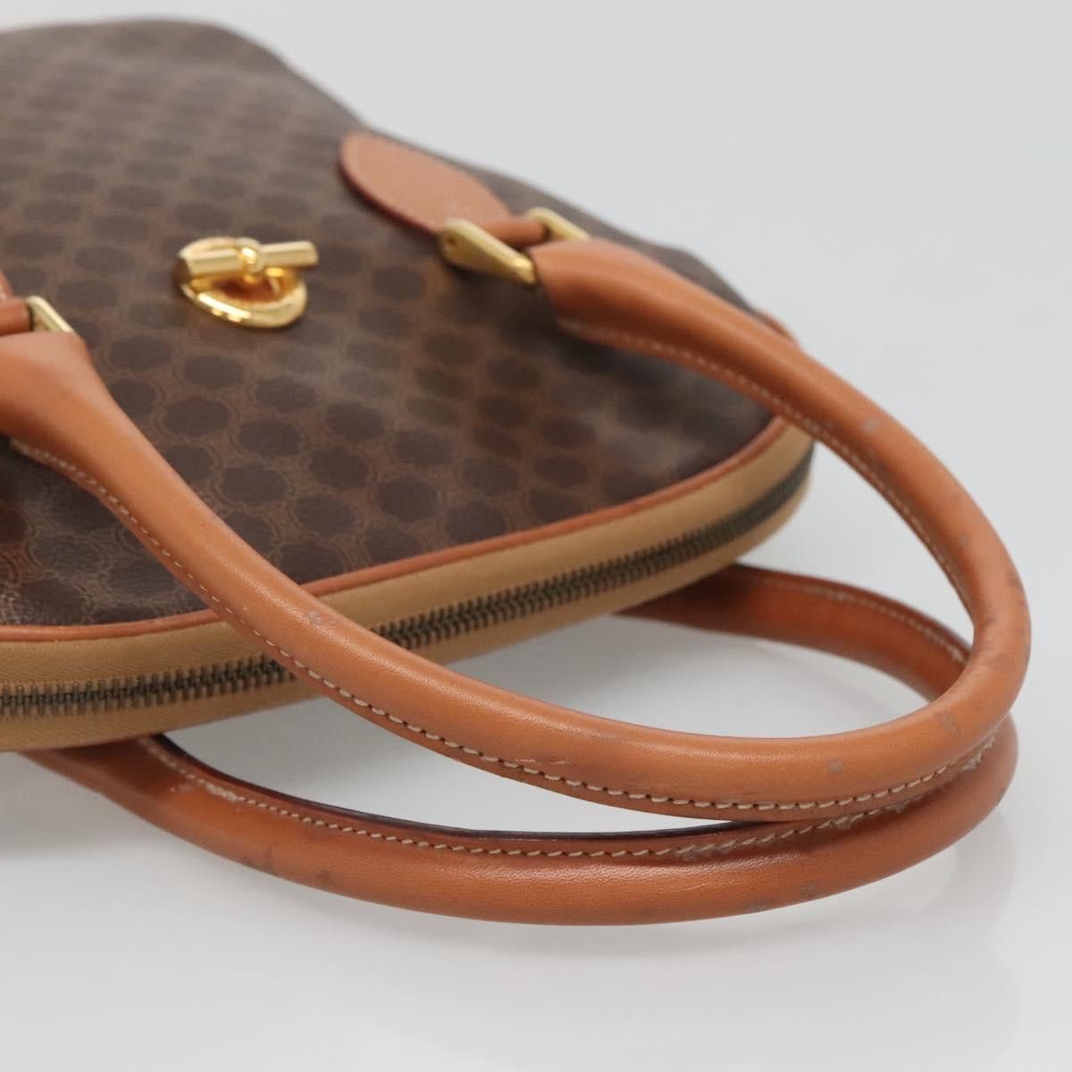 Celine CELINE Macadam Canvas Hand Bag Pvc Leather Brown Gold Size ONE SIZE - 7 Thumbnail