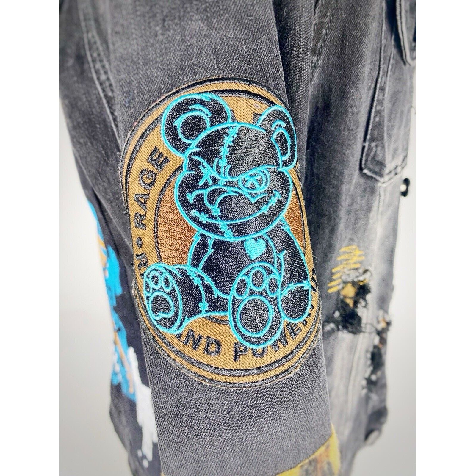 Other Majestik Distressed Rage of Rebellion Black Denim Jacket S Size US S / EU 44-46 / 1 - 5 Thumbnail