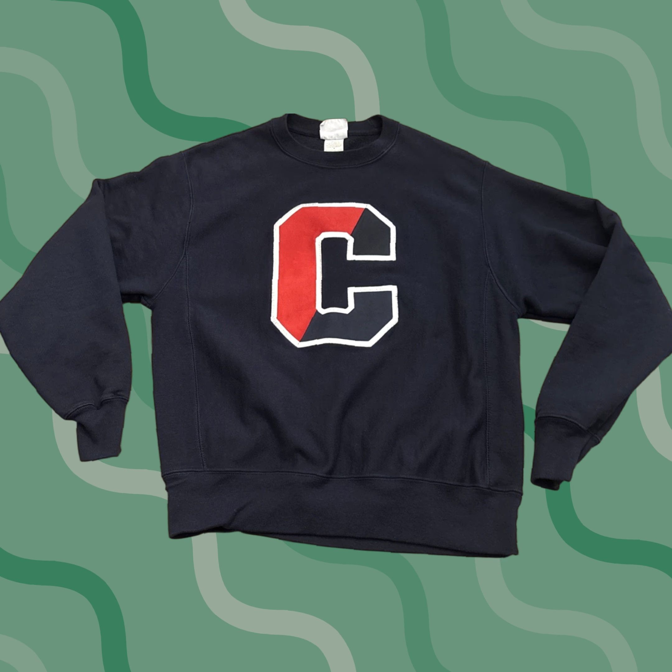 Champion VINTAGE Champion Crew Neck Sweatshirt Block C Logo Reverse Weave Cornell University M Blue Mens Size US M / EU 48-50 / 2 - 1 Thumbnail