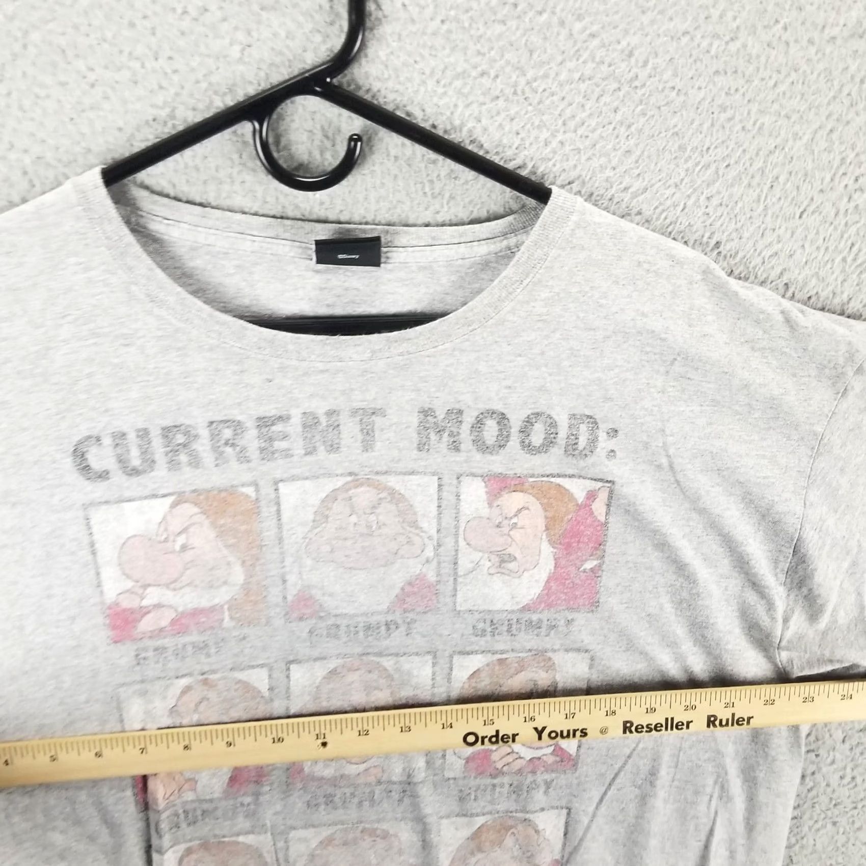 Disney VINTAGE Disney Snow White 7 Dwarfs Current Mood T-Shirt Men XL Gray Faded Size US XL / EU 56 / 4 - 6 Thumbnail