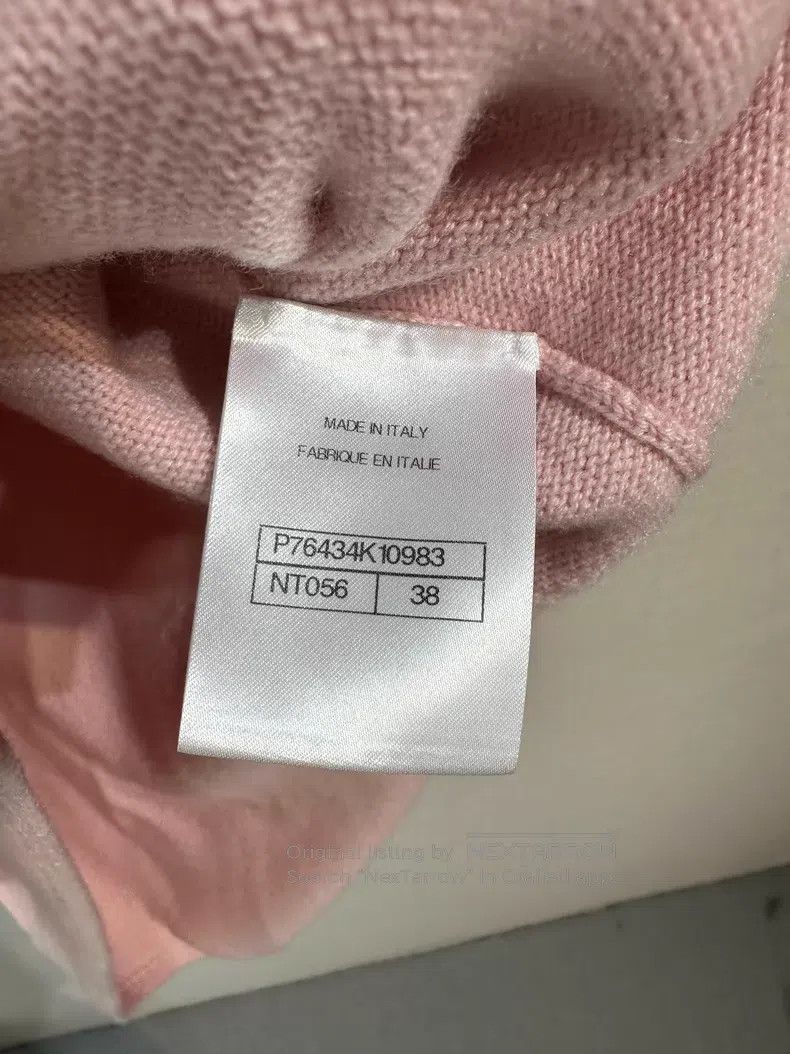 Chanel Chanel Pink and white colour-matched cashmere double C bad Size XS / US 0-2 / IT 36-38 - 3 Thumbnail
