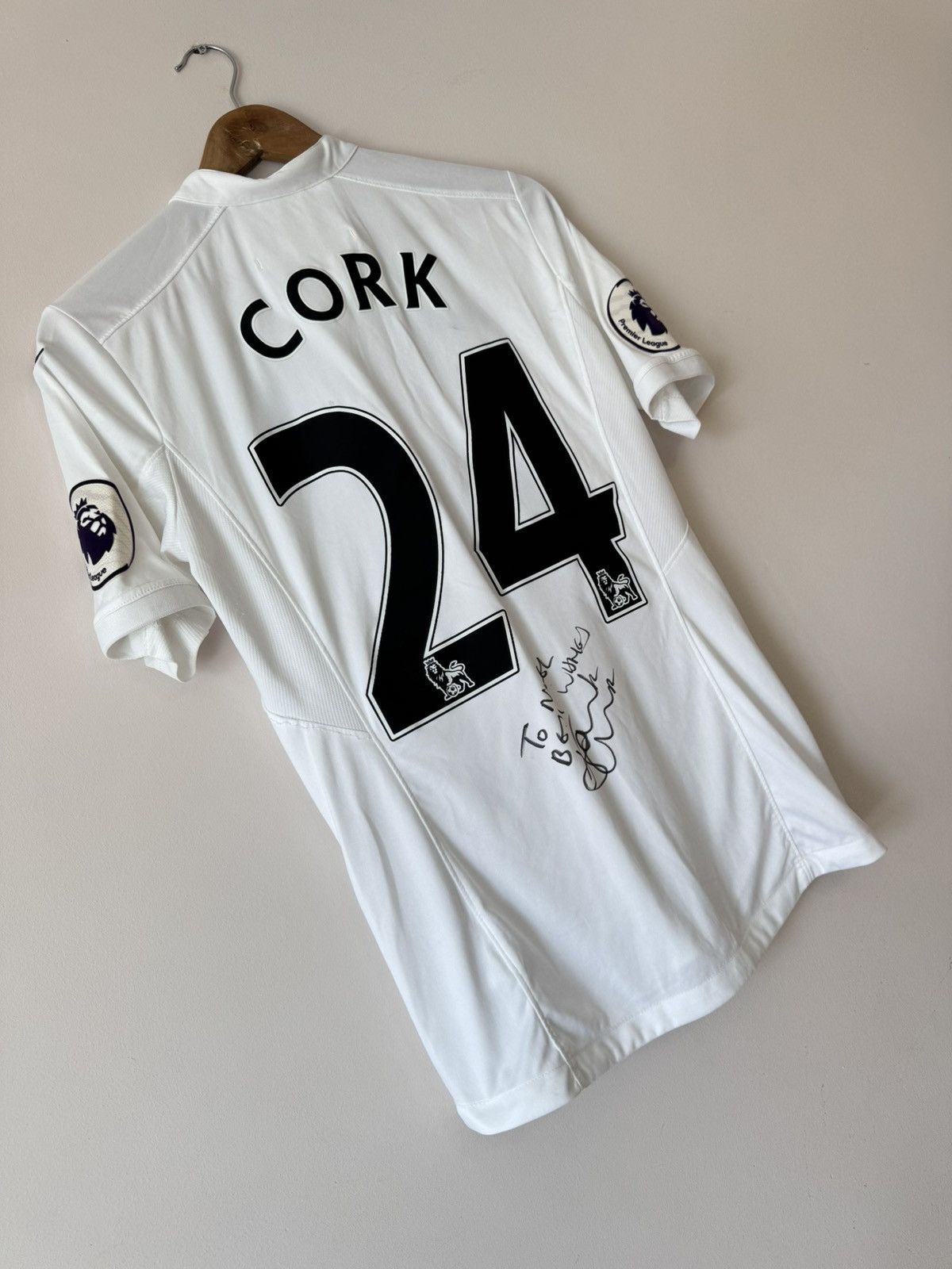 Joma Jack Cork #24 Swansea City 2016-2017 Match Worn Signed Shirt Size US M / EU 48-50 / 2 - 6 Thumbnail