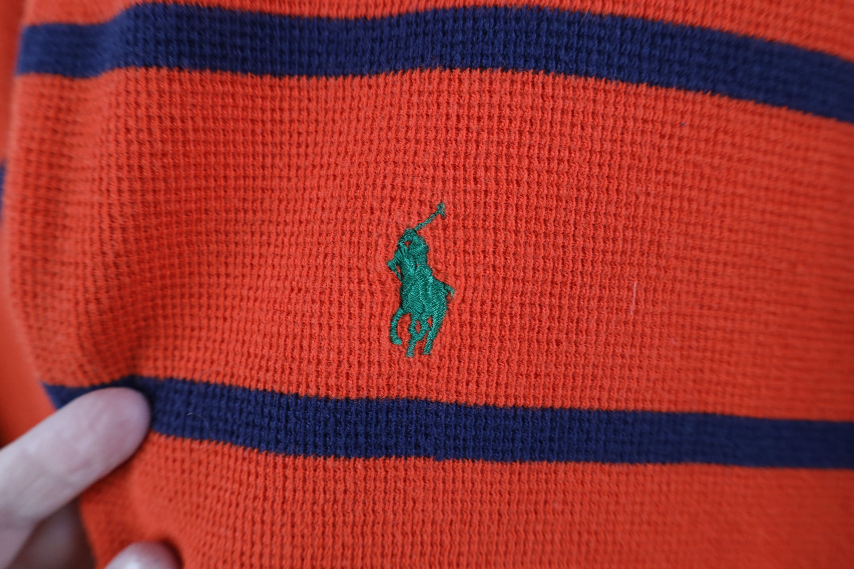 Ralph Lauren Vintage 90s Ralph Lauren Thermal Knit Golf Polo Shirt Size US XL / EU 56 / 4 - 4 Thumbnail