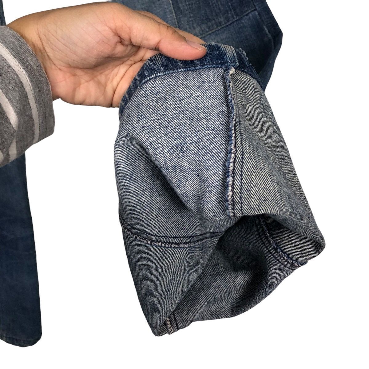 Japanese Brand Vintage Joker Co. Ltd. Panelled Flare Denim Issey Miyake Size 28" / US 6 / IT 42 - 15 Thumbnail