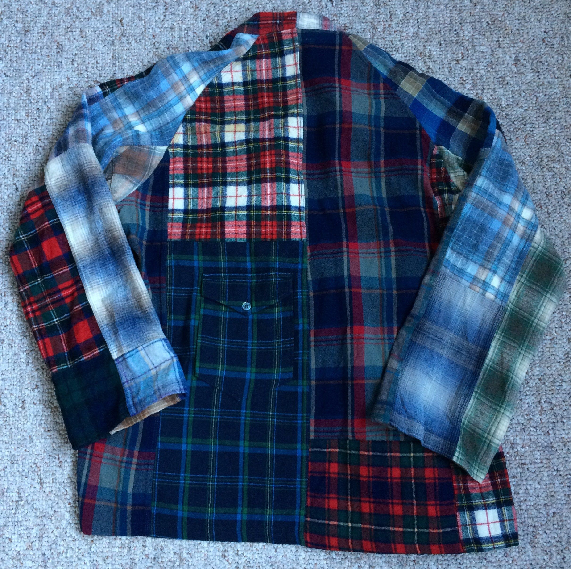 Needles Rebuild by Needles Patchwork Plaid Wool Coat Jacket Size US M / EU 48-50 / 2 - 6 Thumbnail
