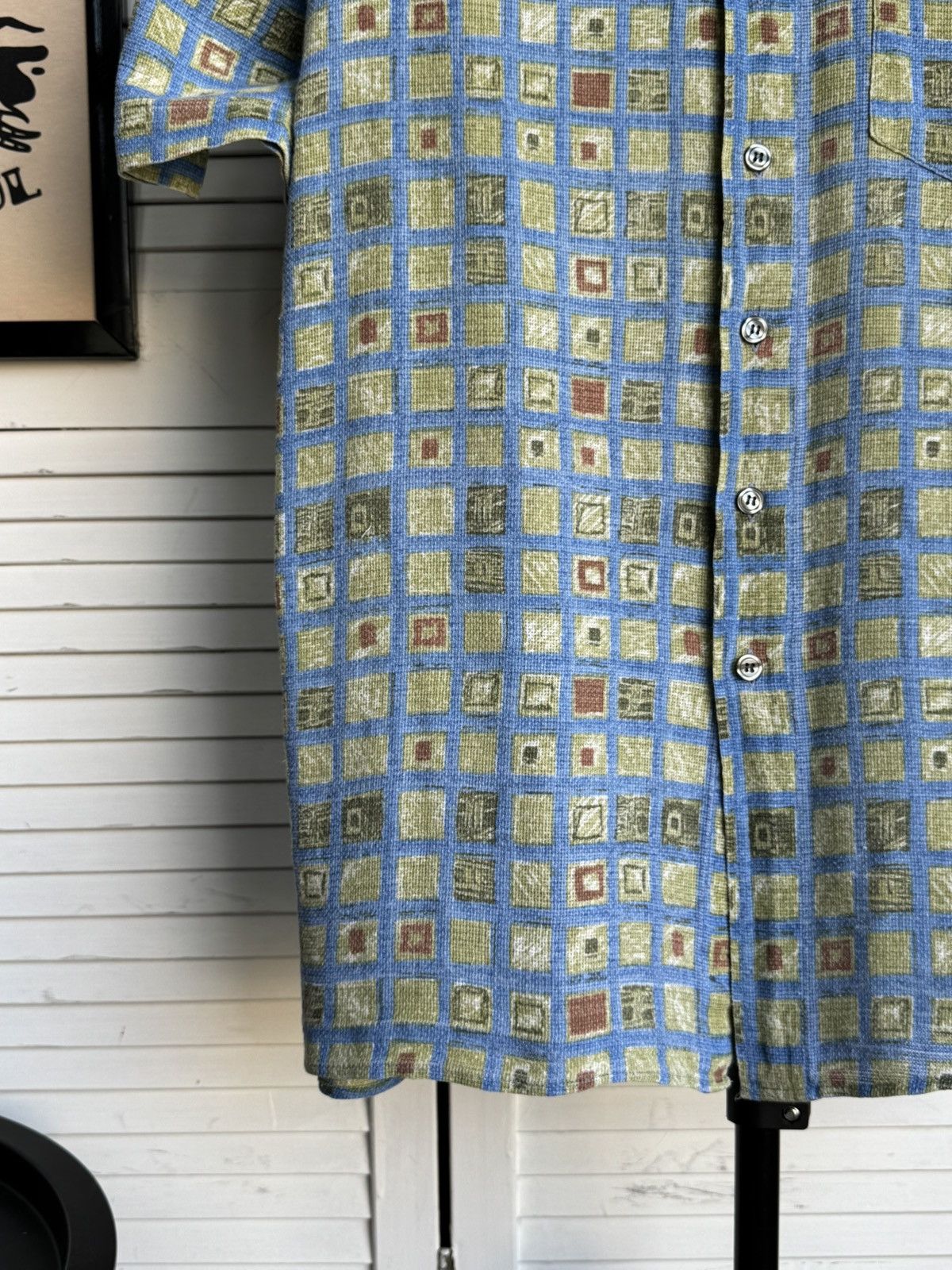 Vintage Vintage Ahlemeyer Crazy Pattern Abstract Textur Button Shirt Size US XL / EU 56 / 4 - 7 Thumbnail