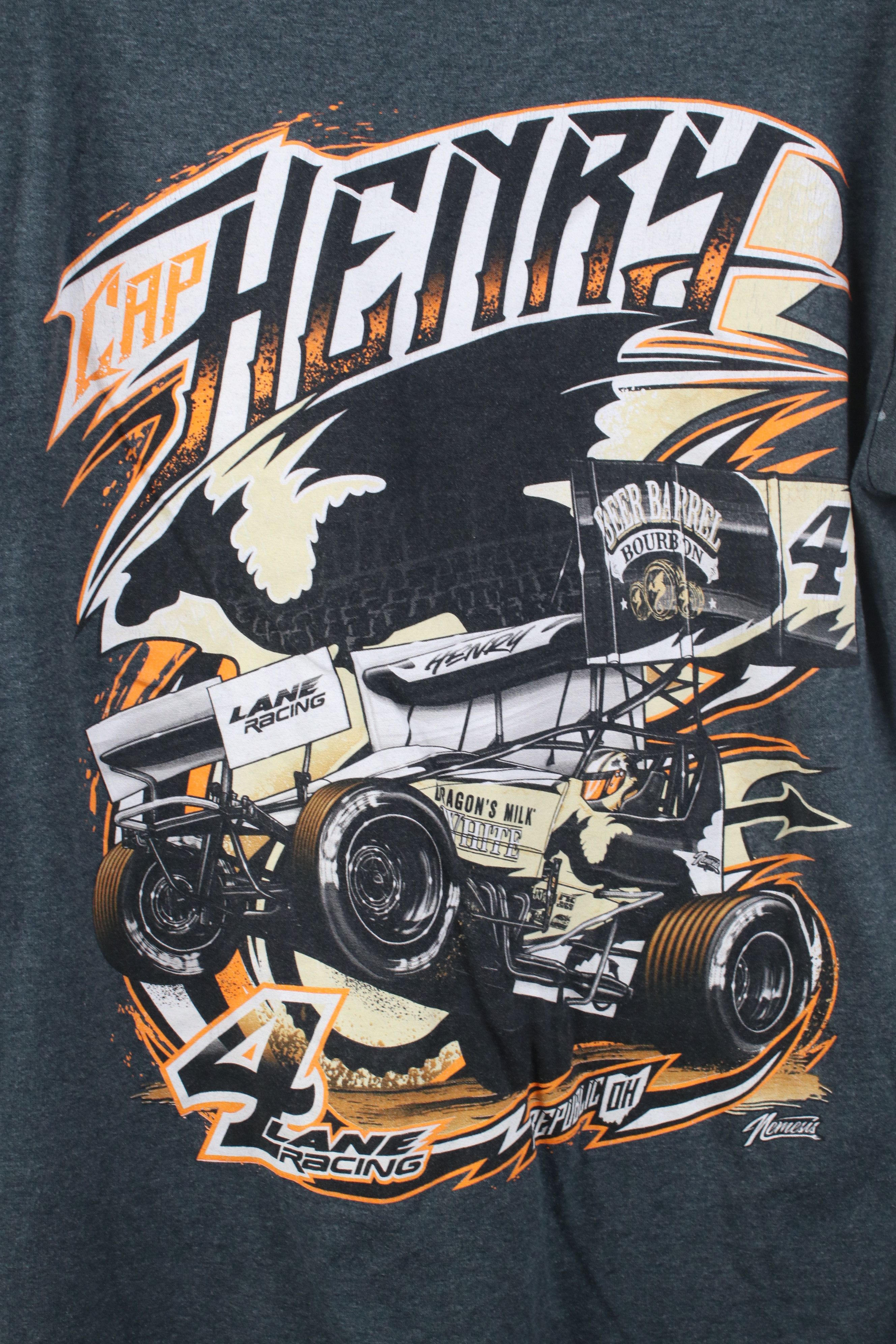 Vintage Vintage Y2K Henry Racing Short Sleeve T-Shirt Heather Gray Size US S / EU 44-46 / 1 - 11 Thumbnail