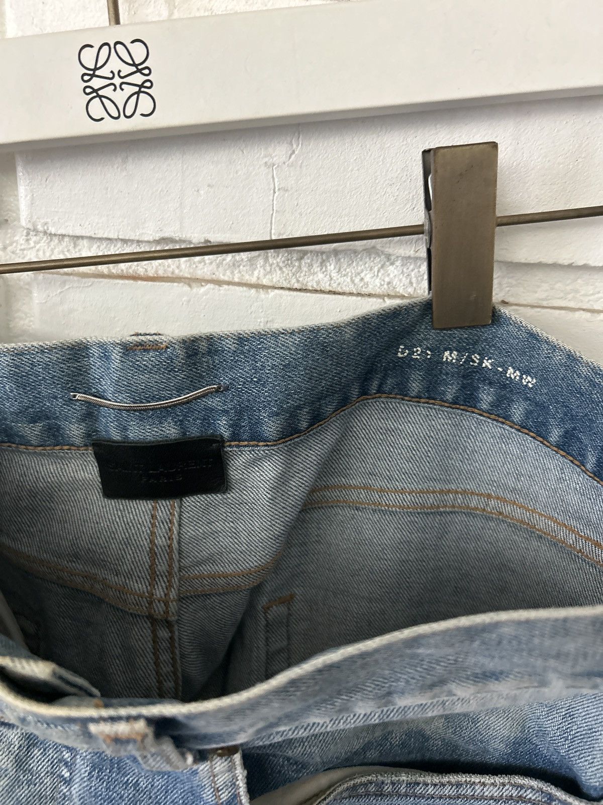 Saint Laurent Paris Saint Laurent D21 Blue Denim (sz 34) Size US 34 / EU 50 - 3 Thumbnail
