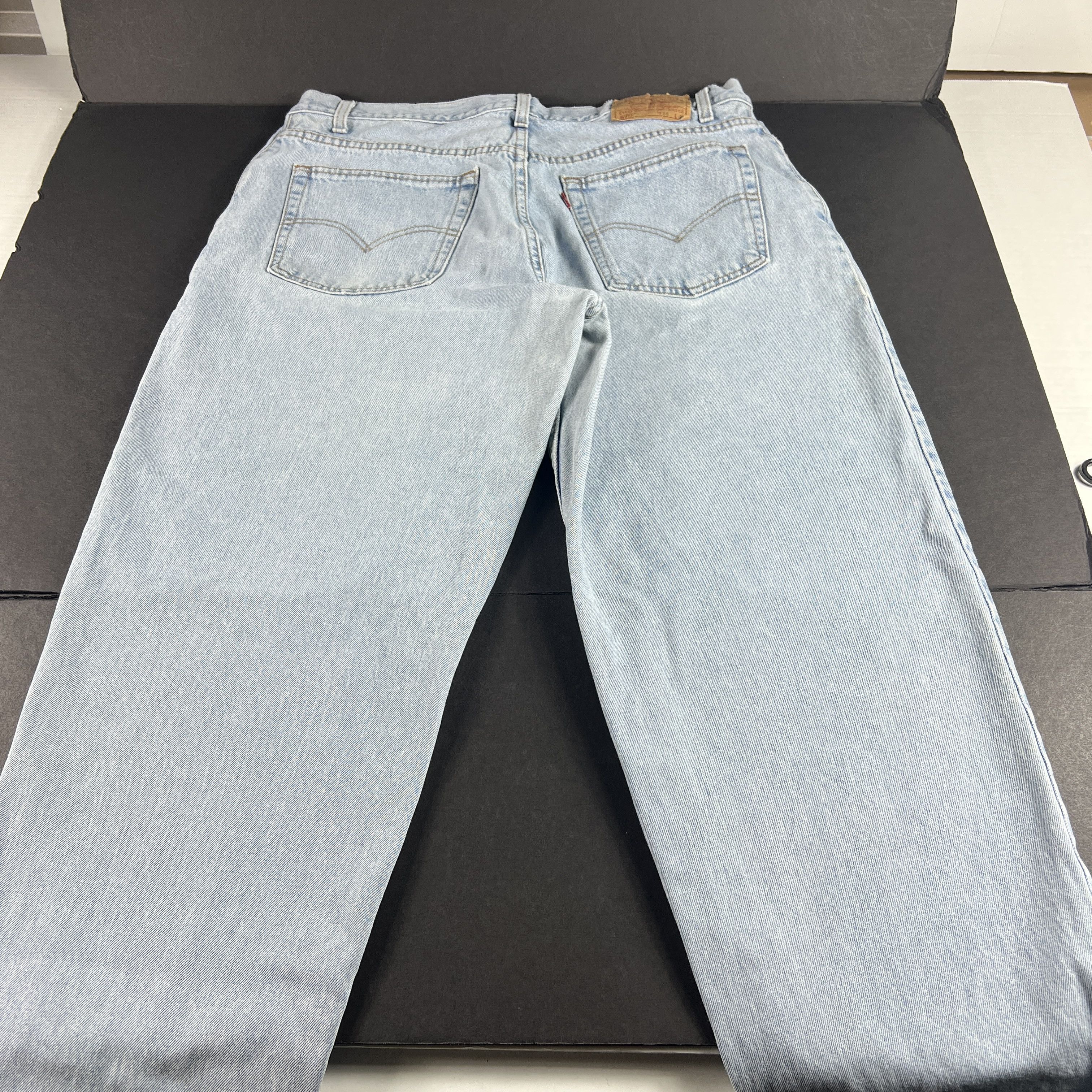 Levi's × Vintage Y2K Levi's Jeans 570 Baggy Light Blue Faded Cotton Denim Size US 38 / EU 54 - 11 Thumbnail