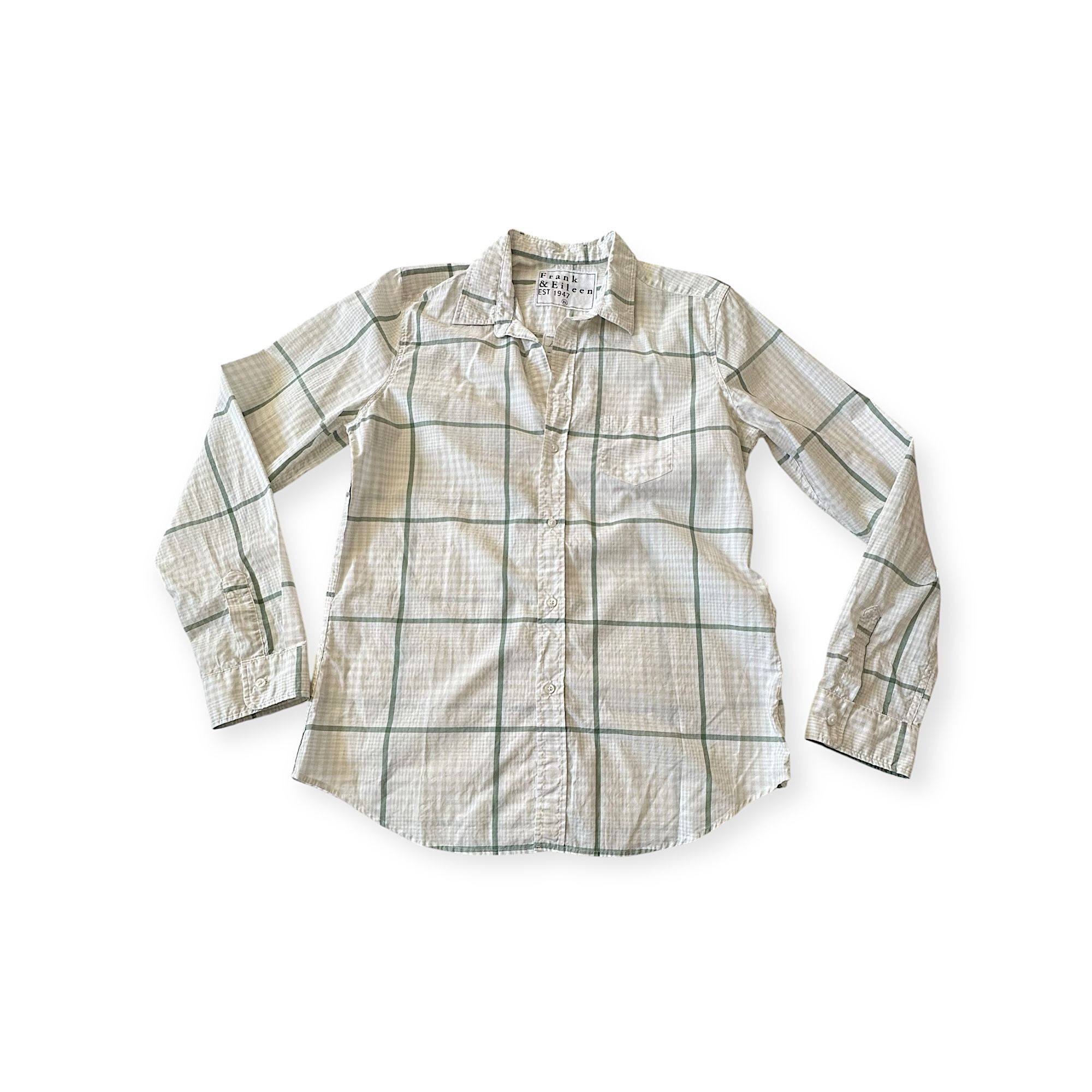 Frank & Eileen Frank & Eileen Barry Shirt, Size XL , Green/sand Check, New, Size XL / US 12-14 / IT 48-50 - 4 Thumbnail