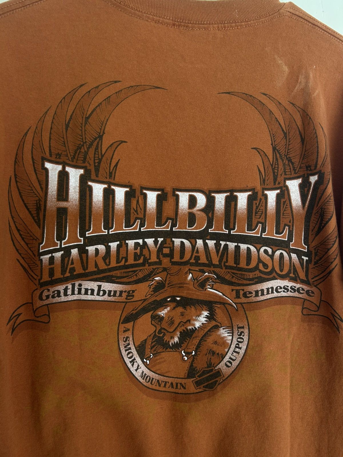 Harley Davidson Harley Davidson Hillbilly Smoky Mountain Faded Orange L/S Size US M / EU 48-50 / 2 - 6 Thumbnail