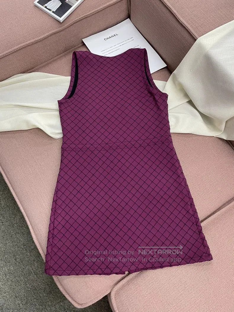 Chanel Chanel Red Plaid Sleeveless Dress. Size US S / EU 44-46 / 1 - 4 Thumbnail