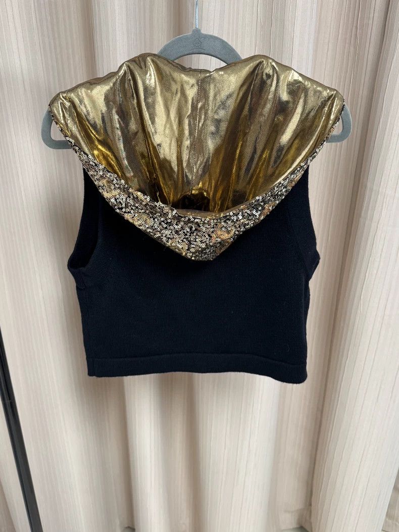 Chanel Chanel Sequin stitching cashmere knitted hooded vest jacke Size XXS / US 00 / IT 34 - 5 Thumbnail