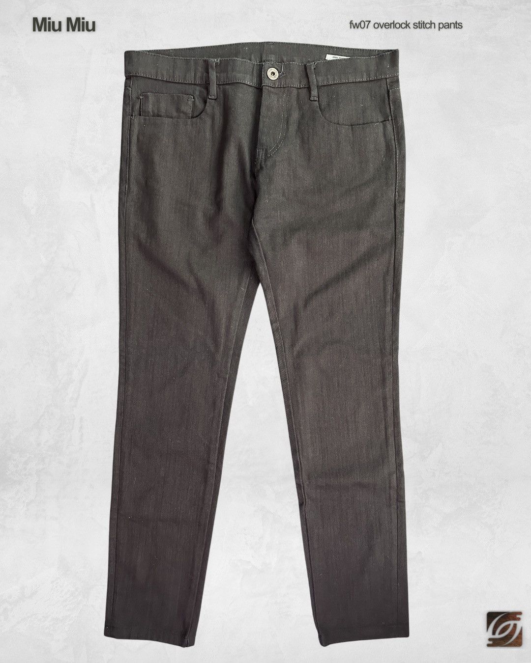 Miu Miu FW07 Overlock Stitch Slim Pants Size 30" / US 8 / IT 44 - 1 Thumbnail
