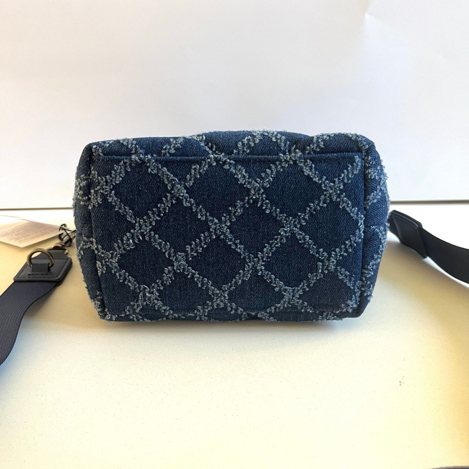 Kurt Geiger Kurt Geiger NWT, Denim Navy Blue, Quilted Tote Bag Size ONE SIZE - 9 Thumbnail