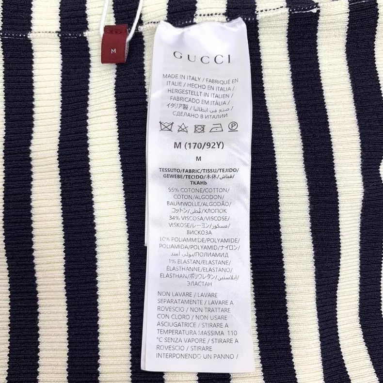 Gucci Gucci Colour-blocking logo striped cotton lapel short-slee Size M / US 6-8 / IT 42-44 - 7 Thumbnail
