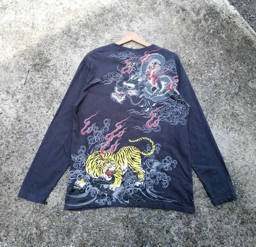 Bullet Noise Bullet Noise Dragon And Tiger Sukajan Style Tee Size US M / EU 48-50 / 2 - 5 Thumbnail