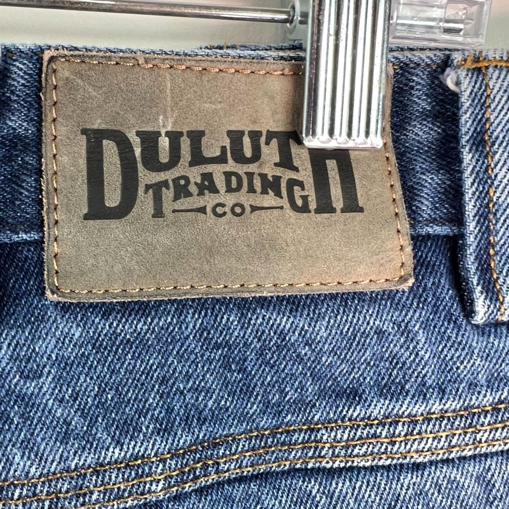 CO Duluth Mens Flex Denim Blue Relaxed Straight Jeans 46X30 Slim? No, keep: Duluth Mens Flex Denim Blue Relaxed Straight Leg Jeans 46X30 Size US 30 / EU 46 - 6 Thumbnail