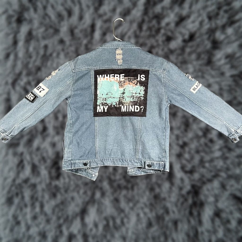 Denime Where Is My Mind Jacket Mens S Blue Denim Distressed NYC Bomber Grunge Shirt/Hoodie? Size US S / EU 44-46 / 1 - 1 Thumbnail