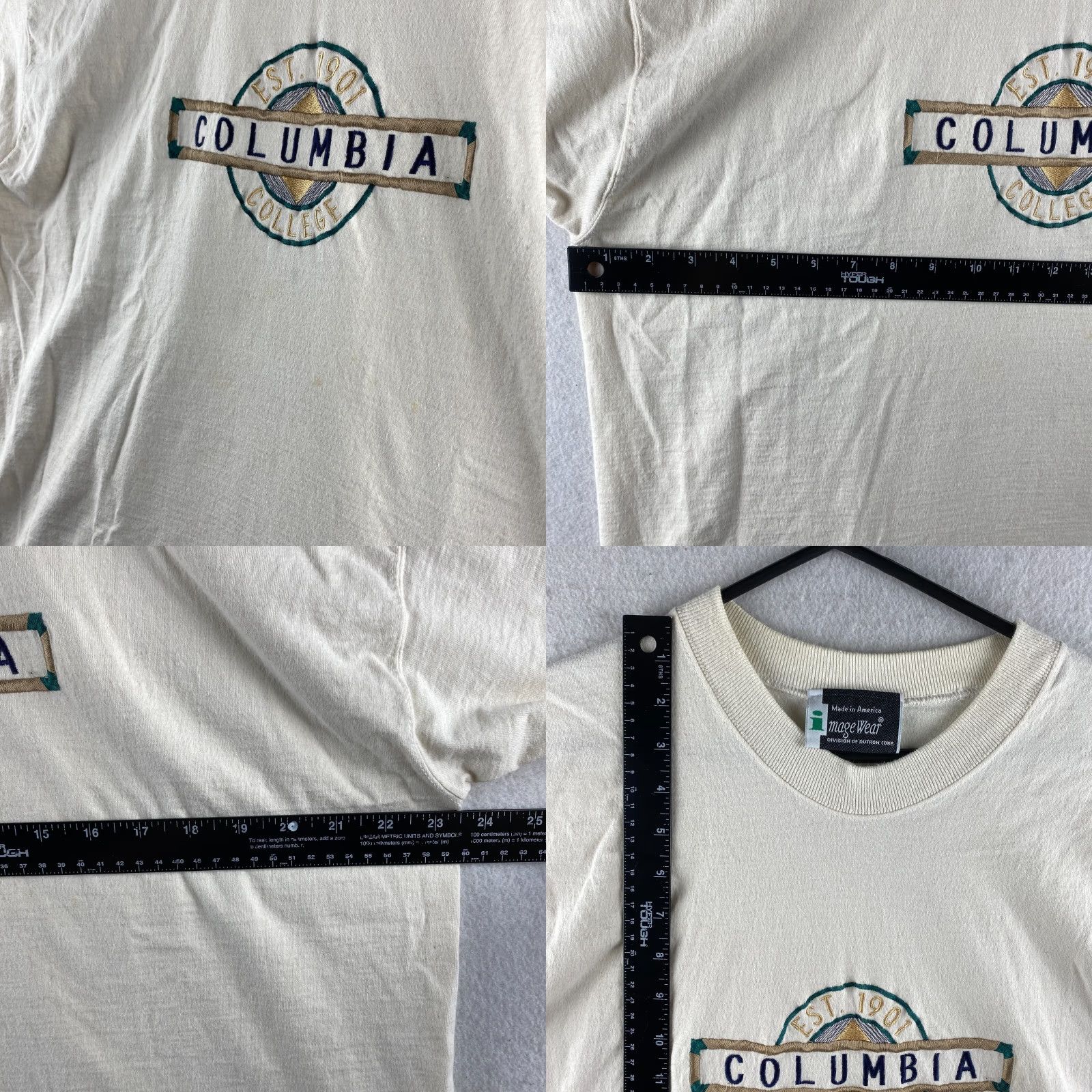 Vintage VINTAGE Image Wear Columbia College Shirt Mens XL Beige Embroidered USA Made 90s Size US XL / EU 56 / 4 - 8 Thumbnail