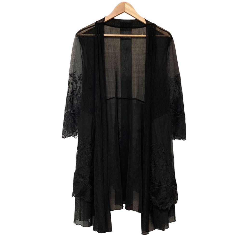 Other FRENCH PAVE Flower Embroidery Power Net Long Cardigan Others Outerwear DUTY FREE for USA